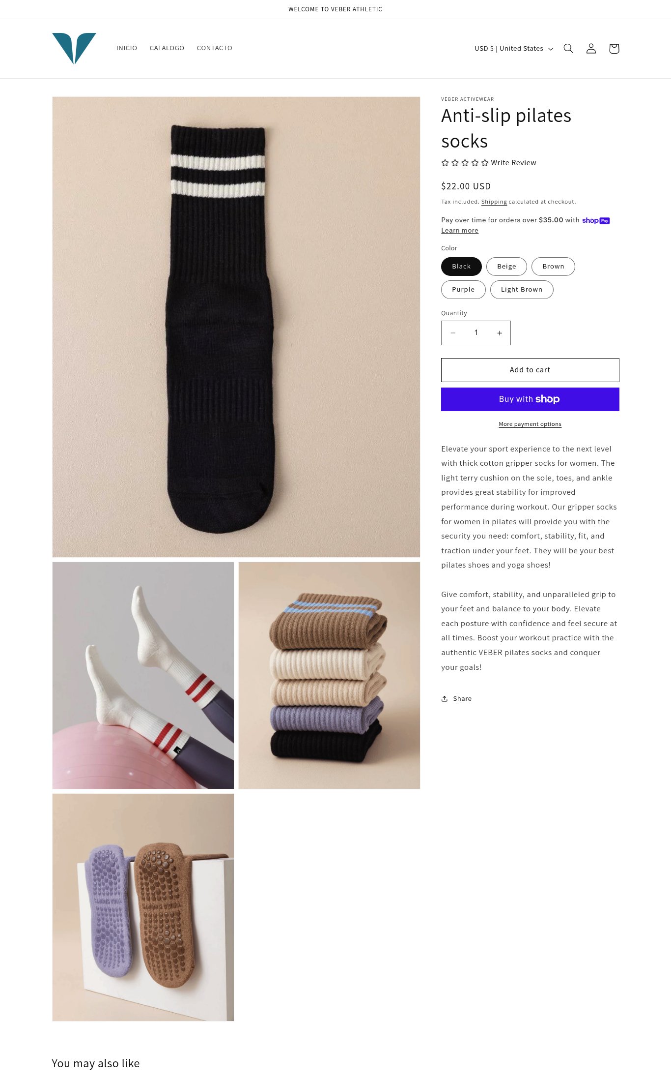 Veber Activewear page