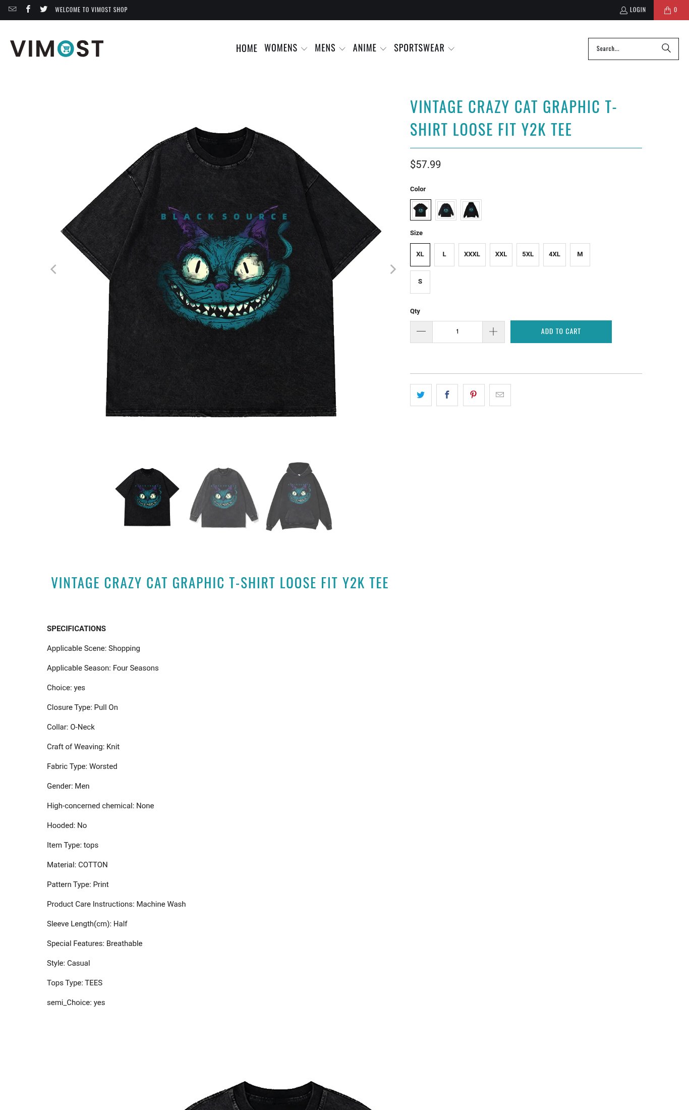 Vimost Shop page