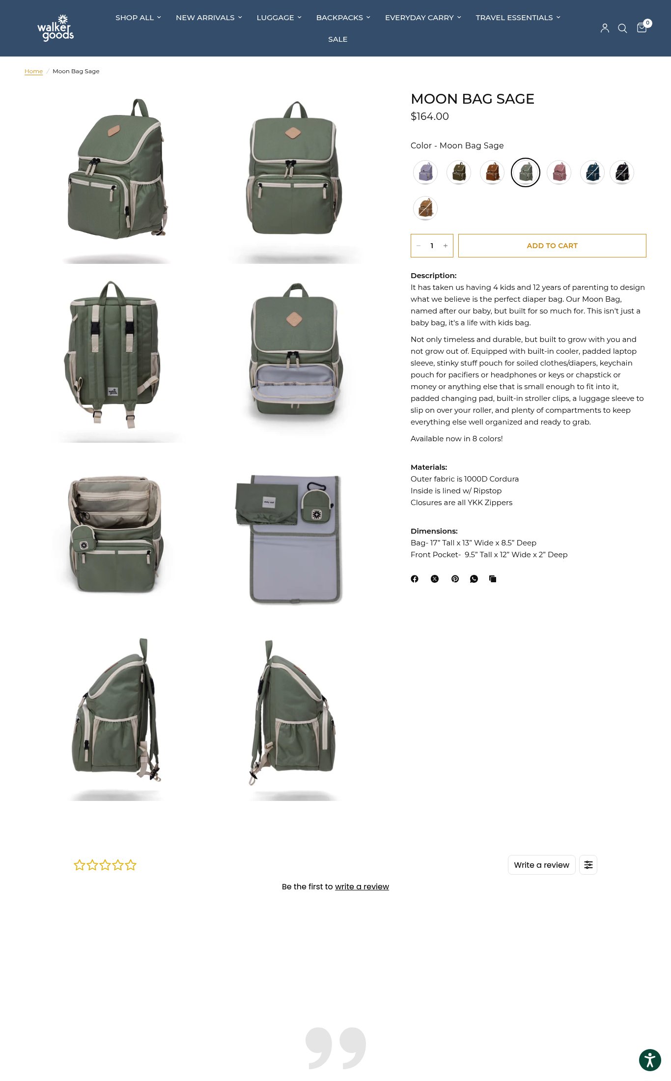 Walker Family Goods page