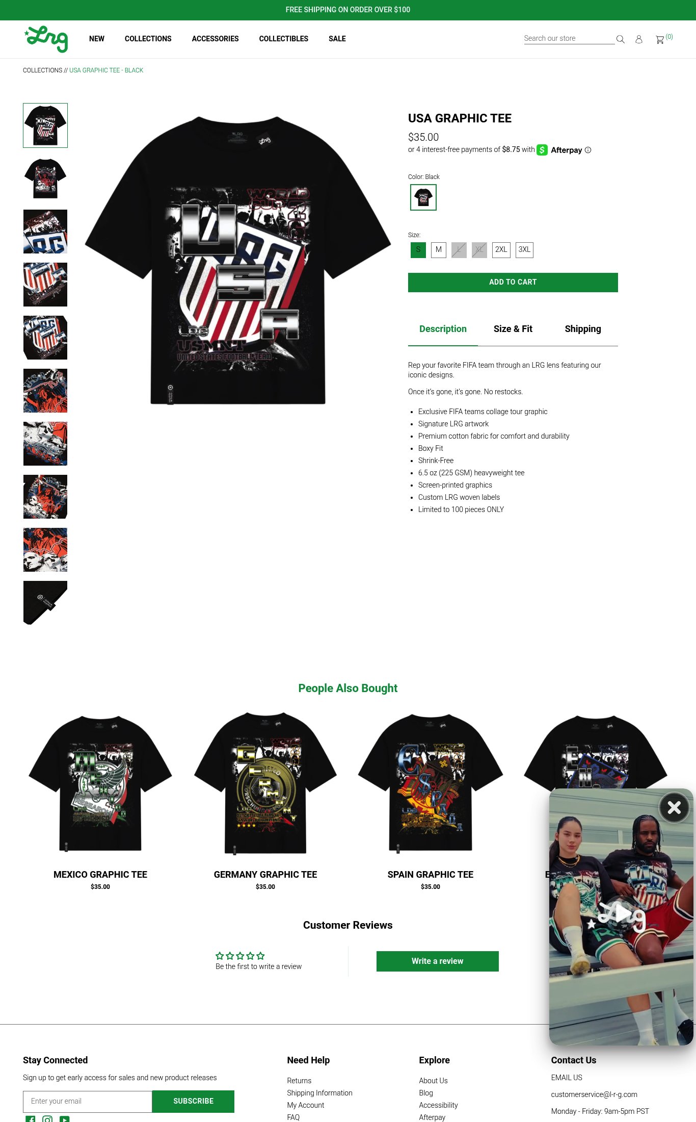LRG Clothing page