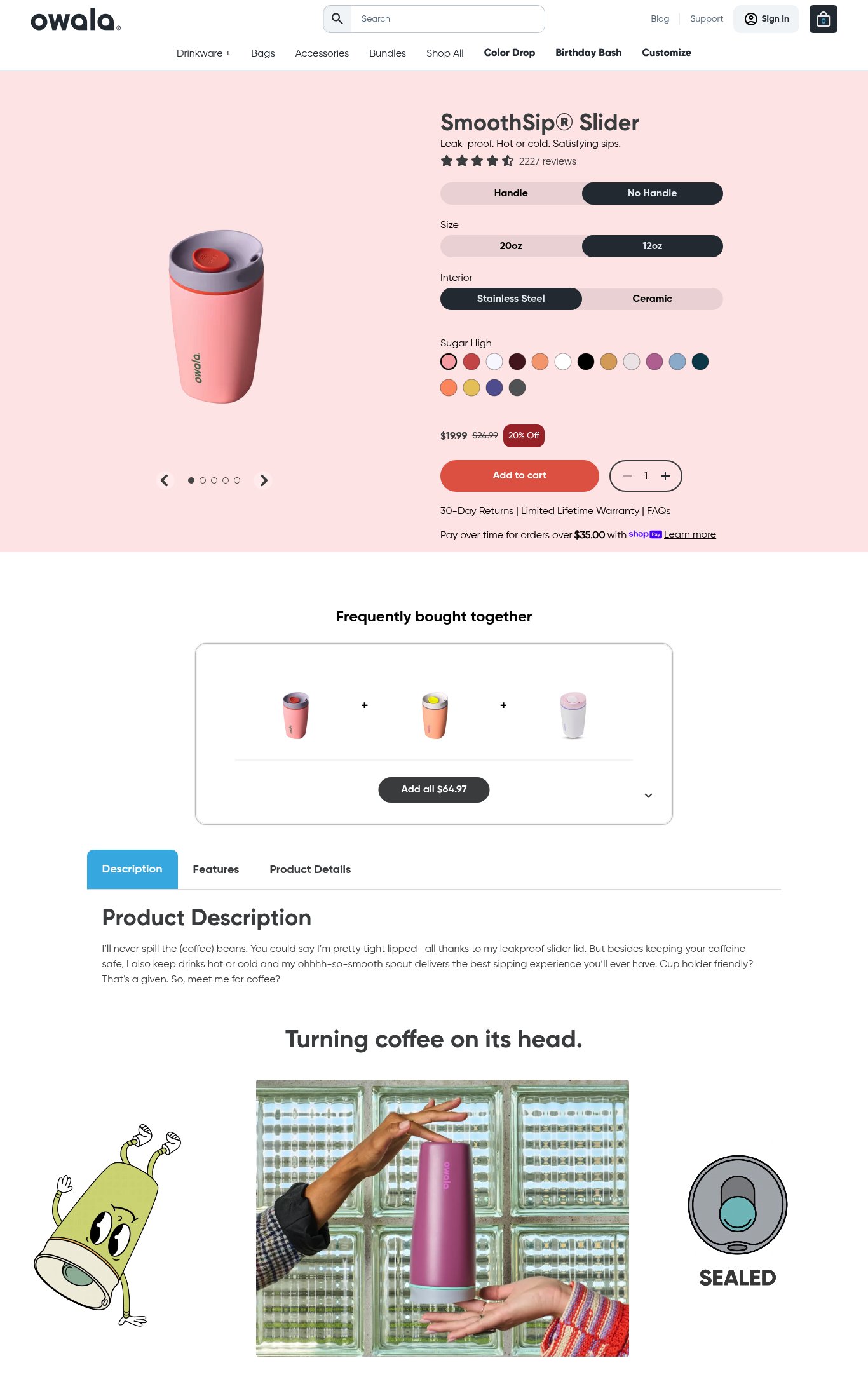 Owala page