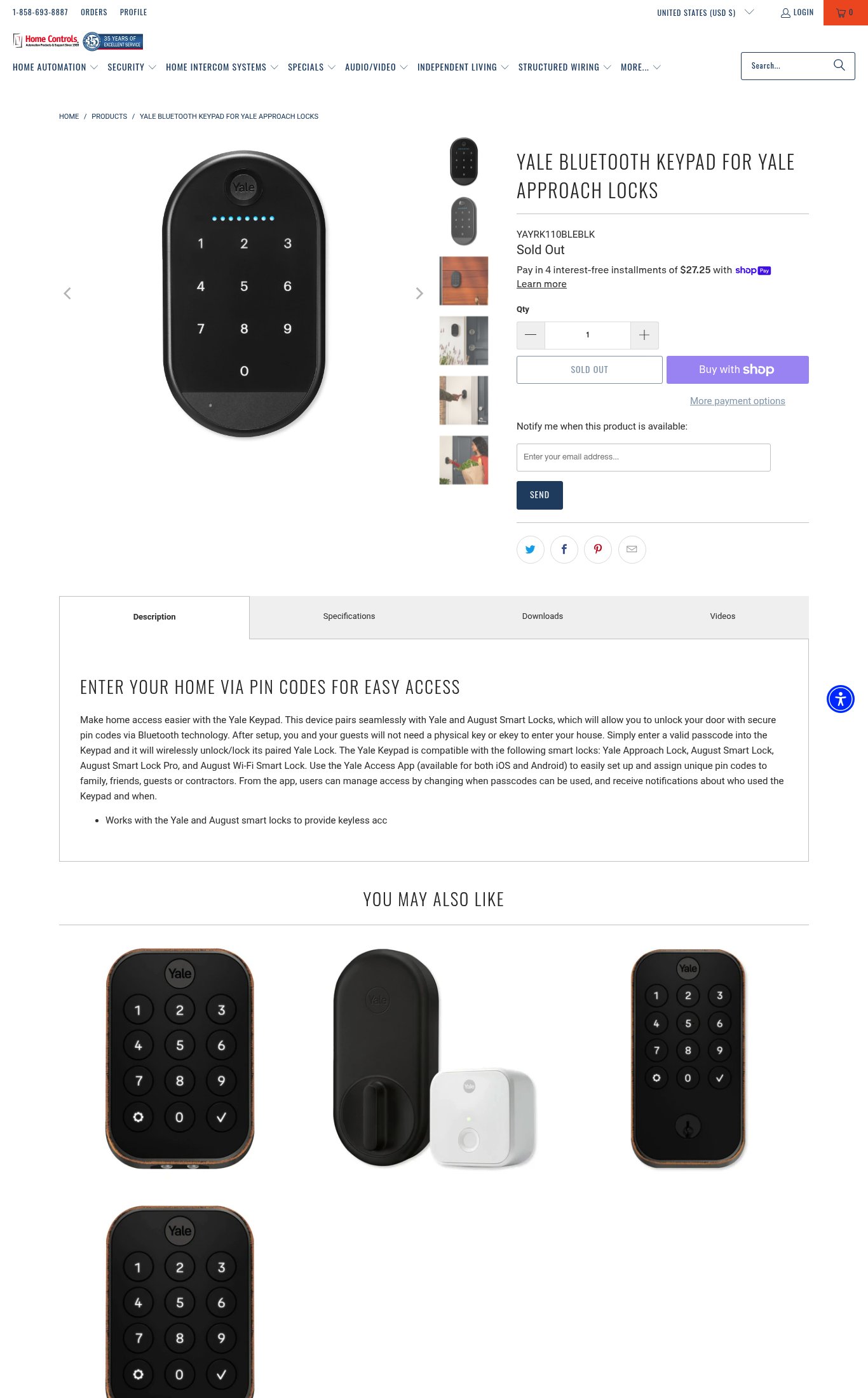 Home Controls page