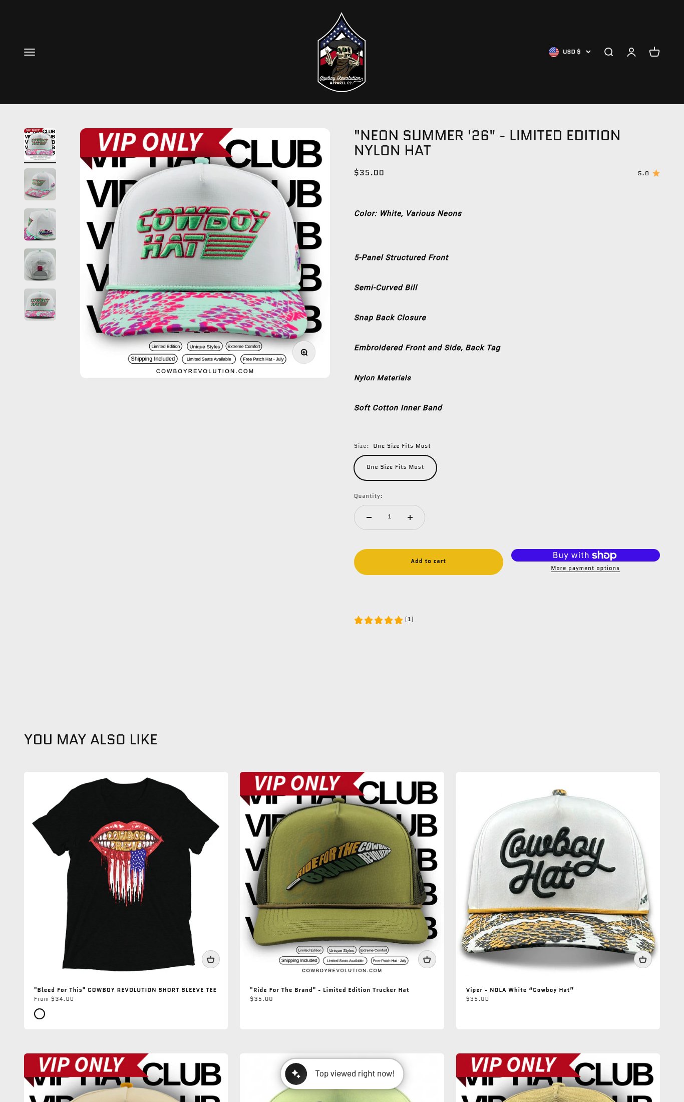 Cowboy Revolution Apparel Co. page