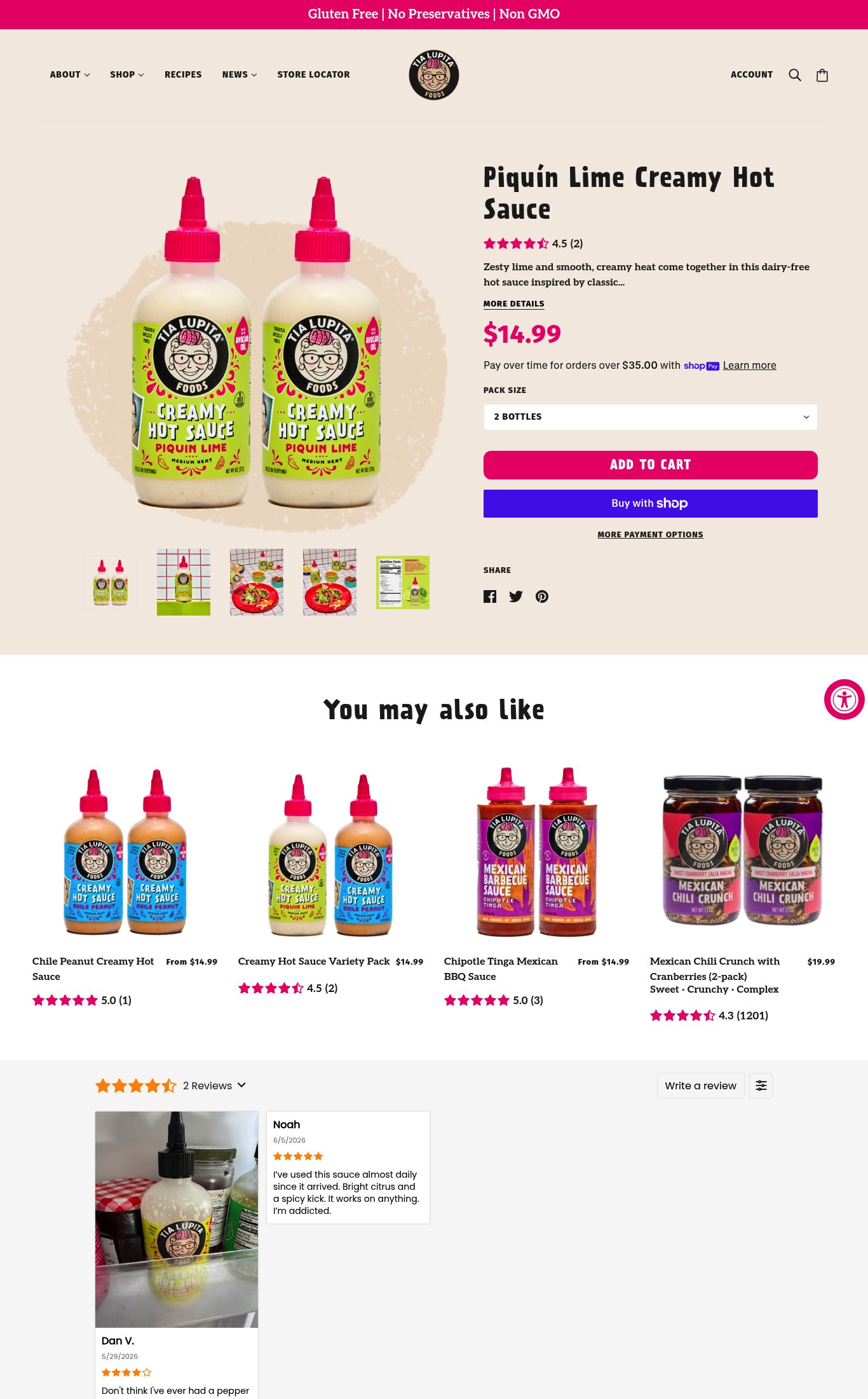 Tia Lupita Foods page