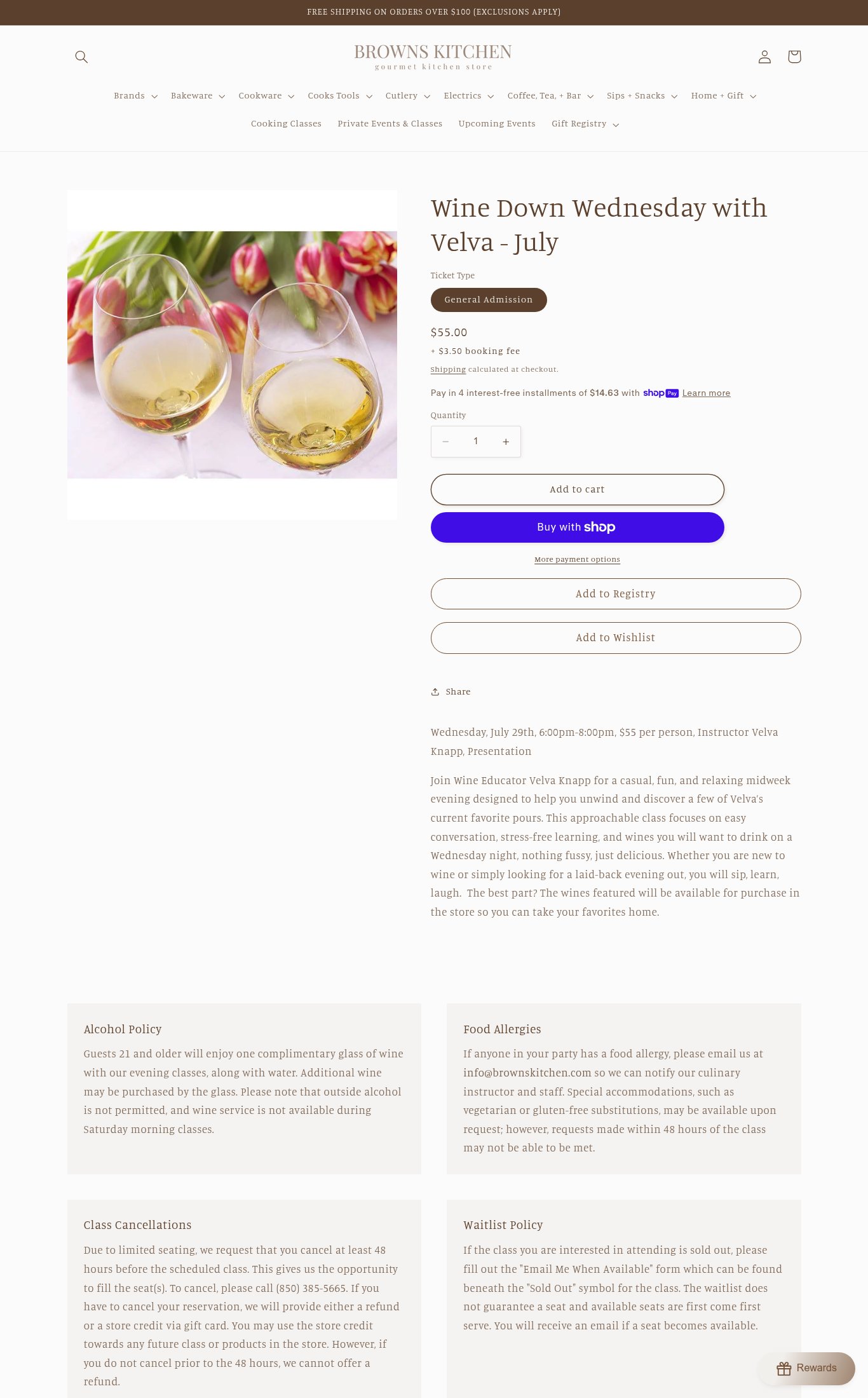 Browns Kitchen page