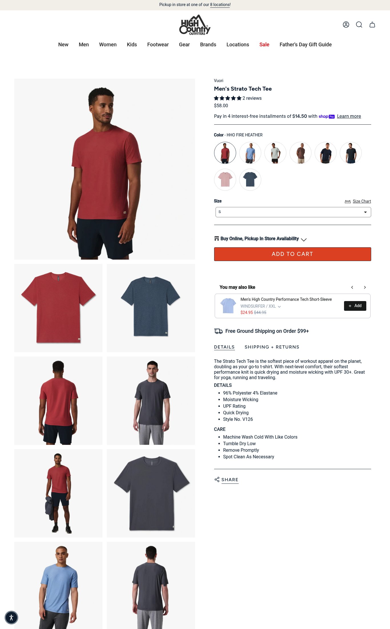 High Country Outfitters page