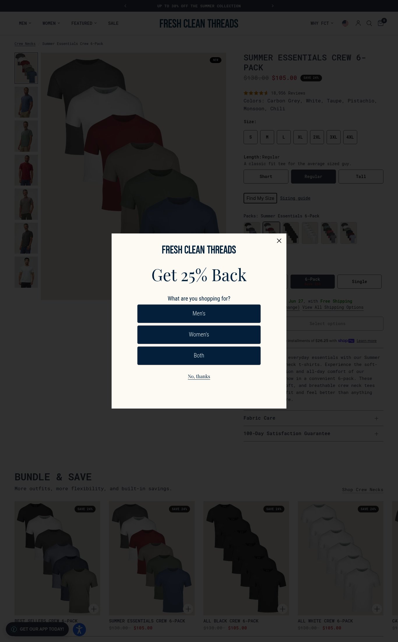Fresh Clean Threads page