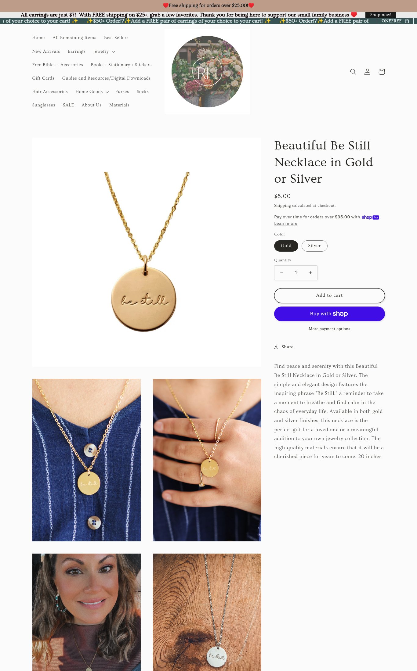 Rooted Home Mercantile page