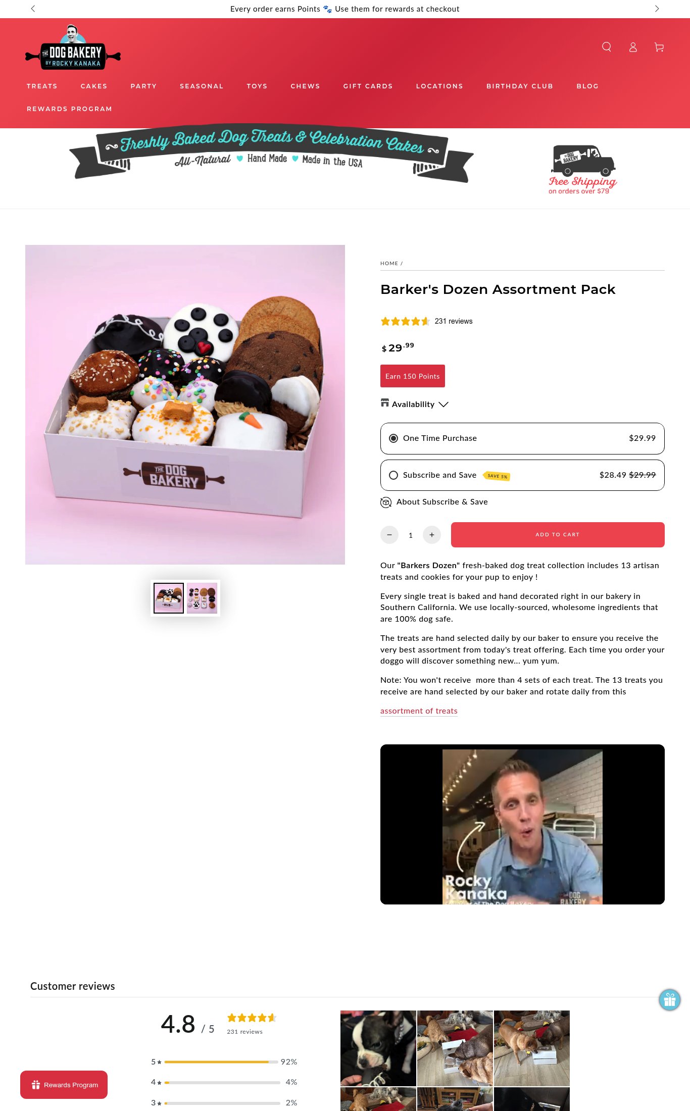 The Dog Bakery page