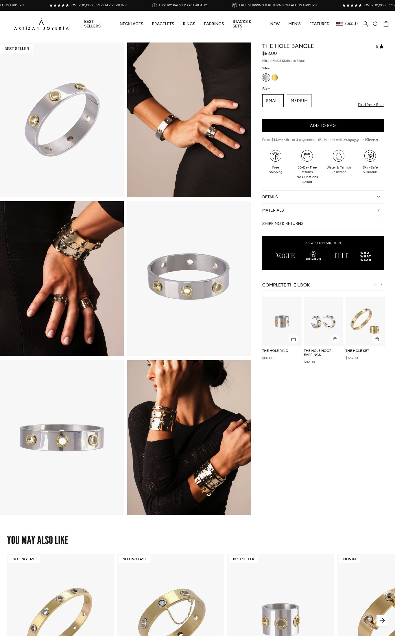 Artizan Joyeria page