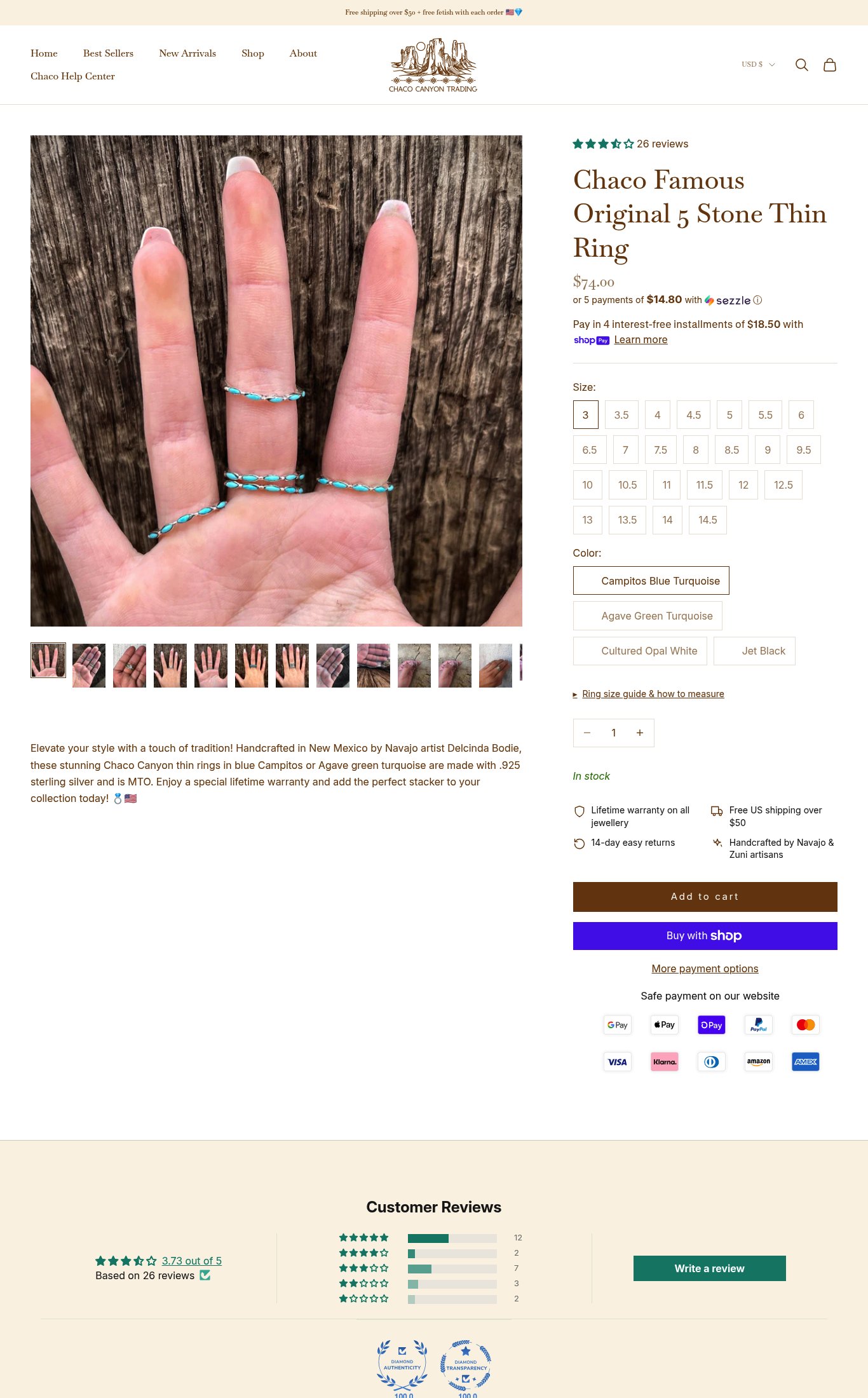 Chaco Canyon Trading page