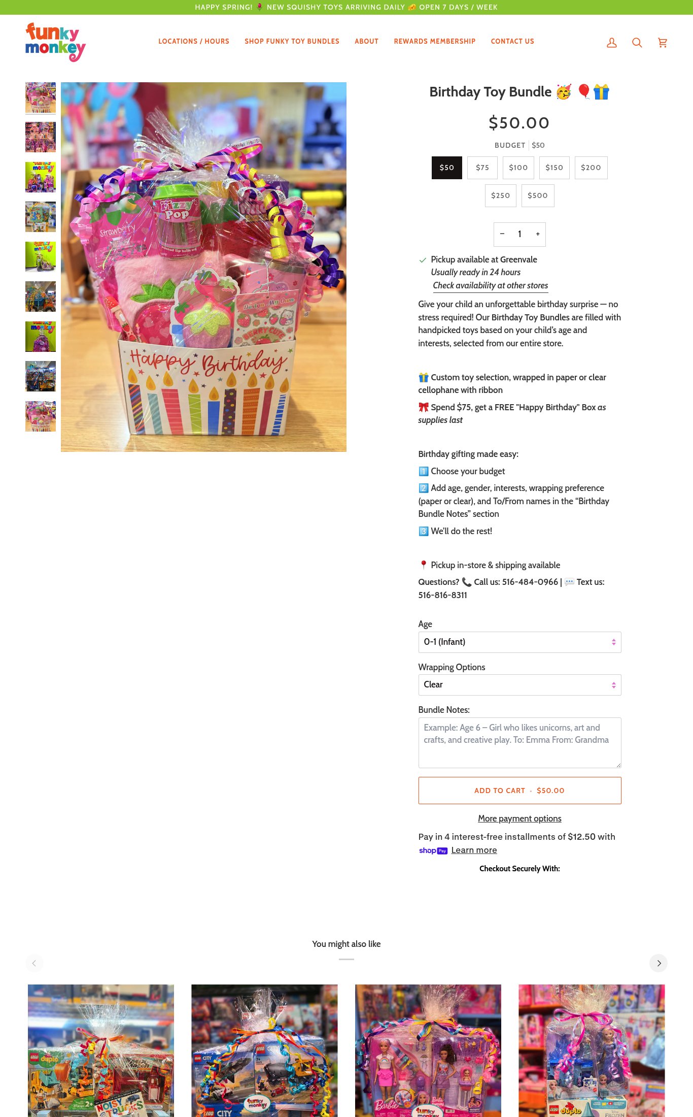 Funky Monkey Toys page