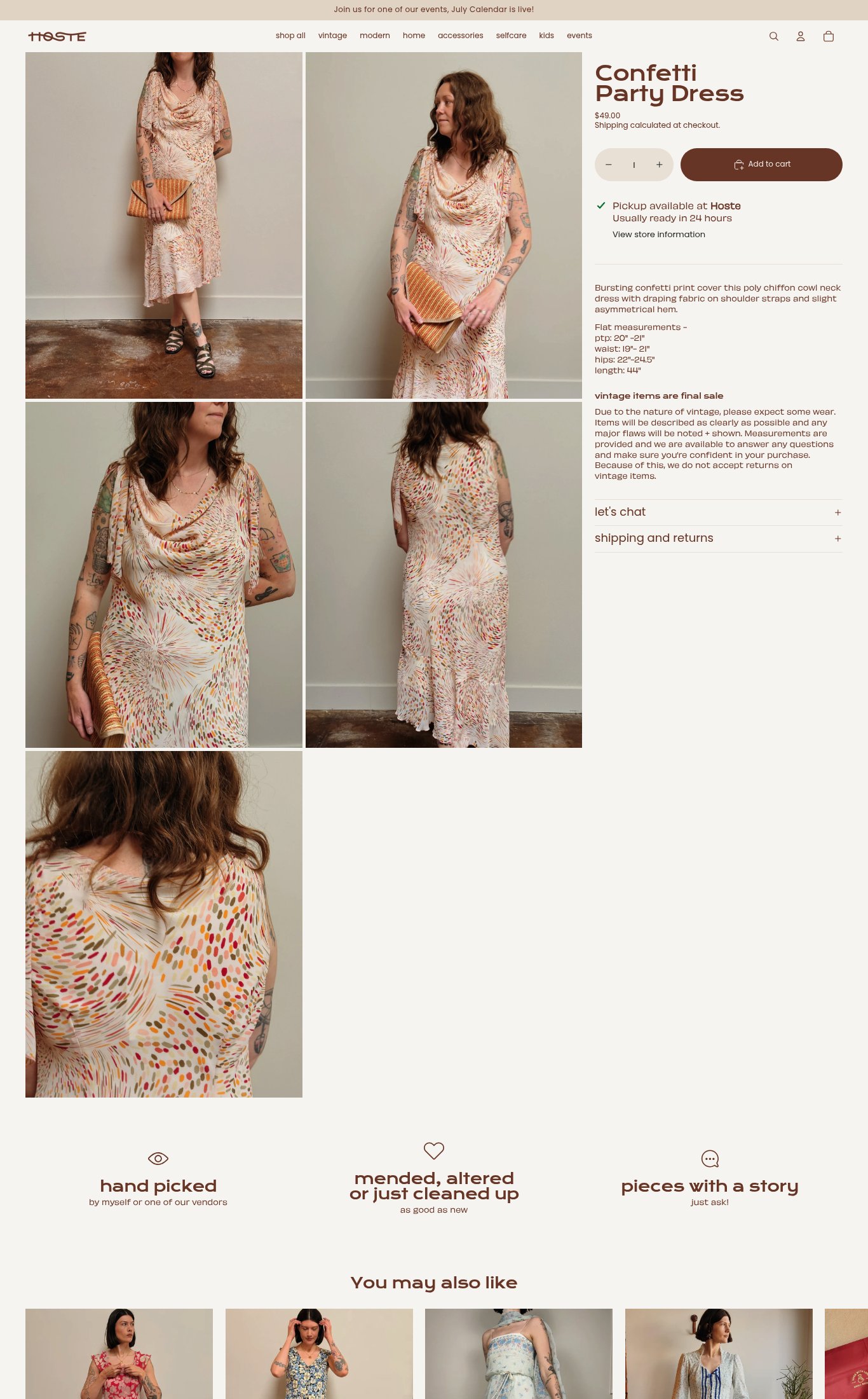 Hoste page