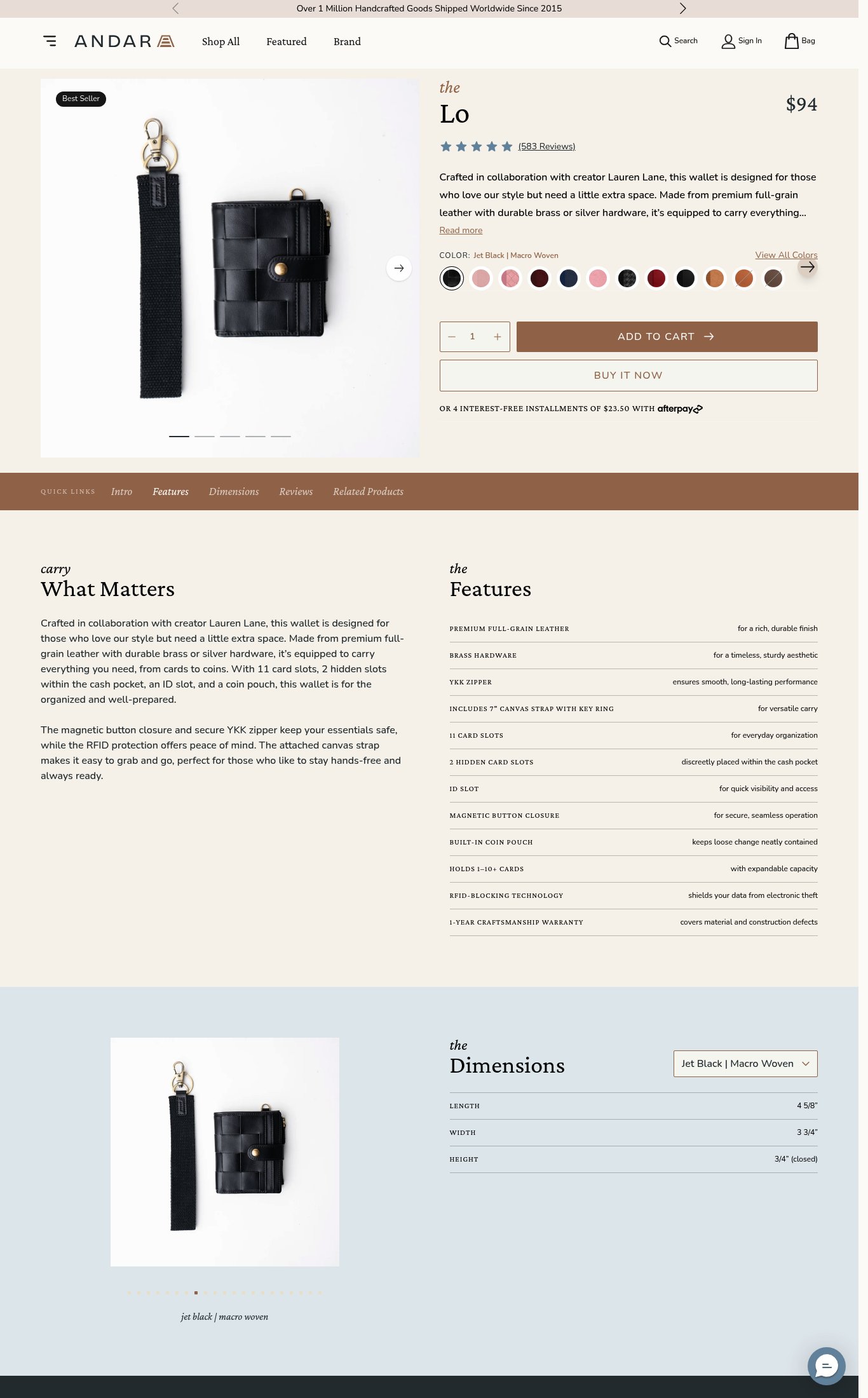 Andar page