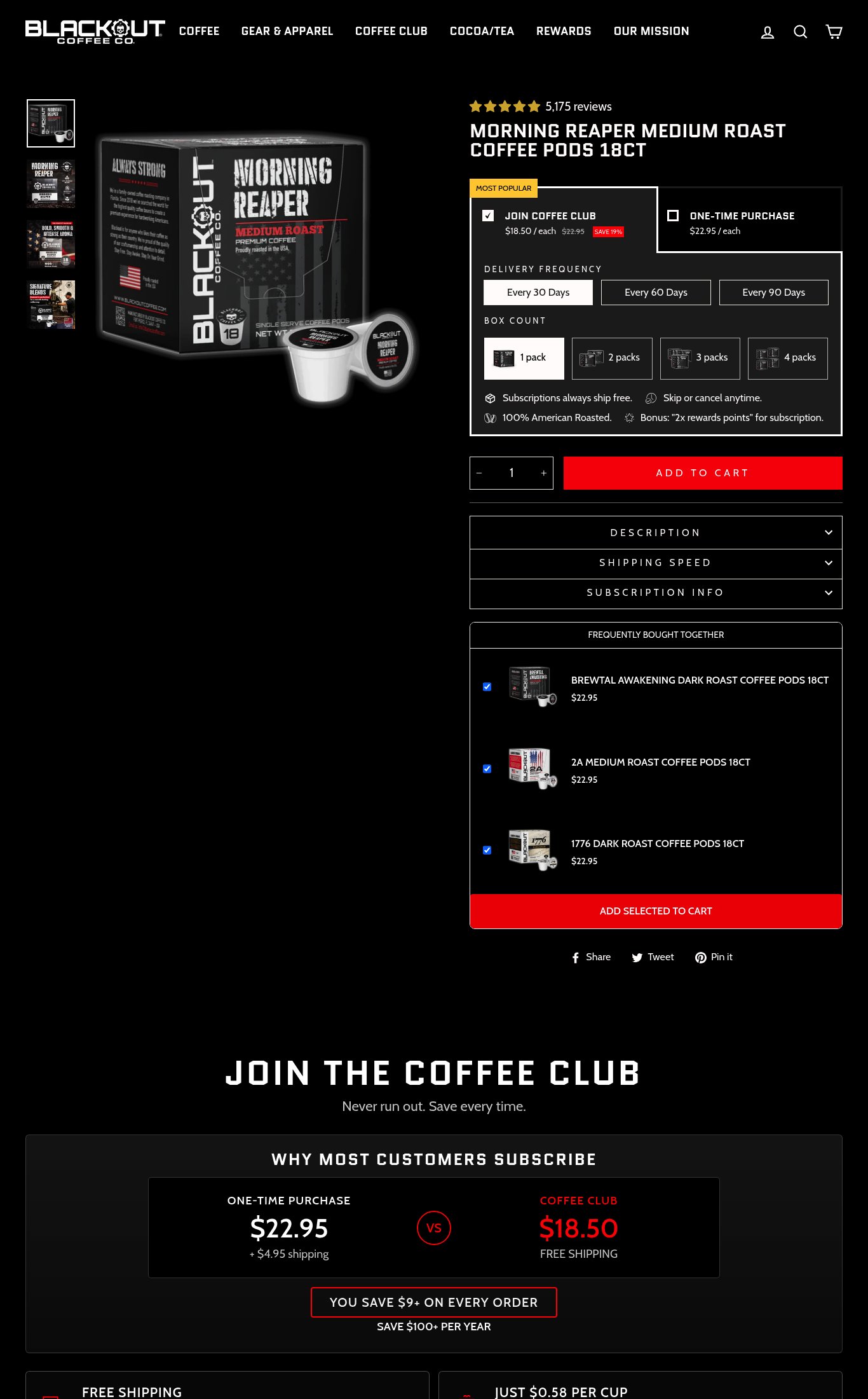 Blackout Coffee Co page