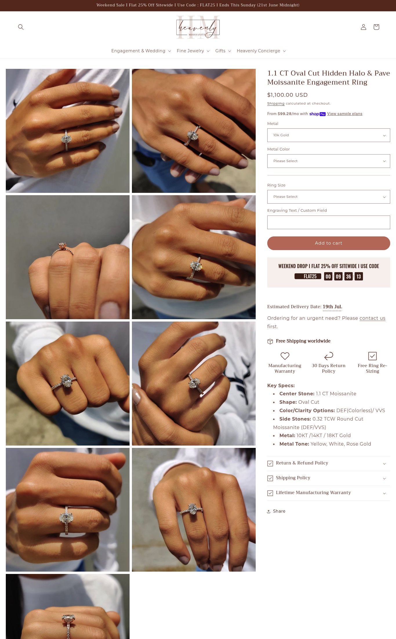 Heavenly Moissanite page