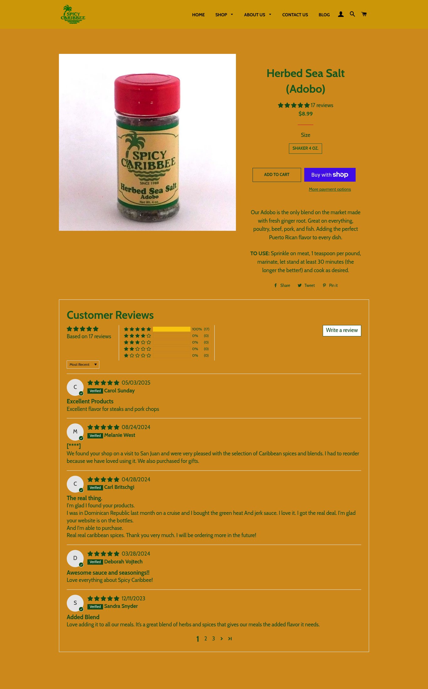 Spicy Caribbee page
