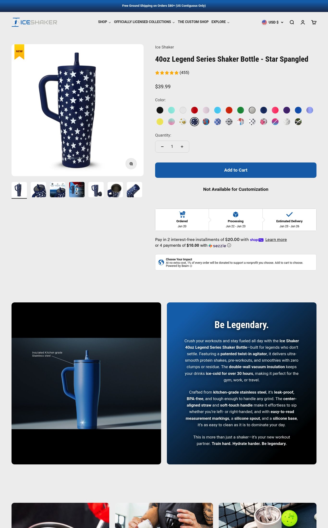 Ice Shaker page