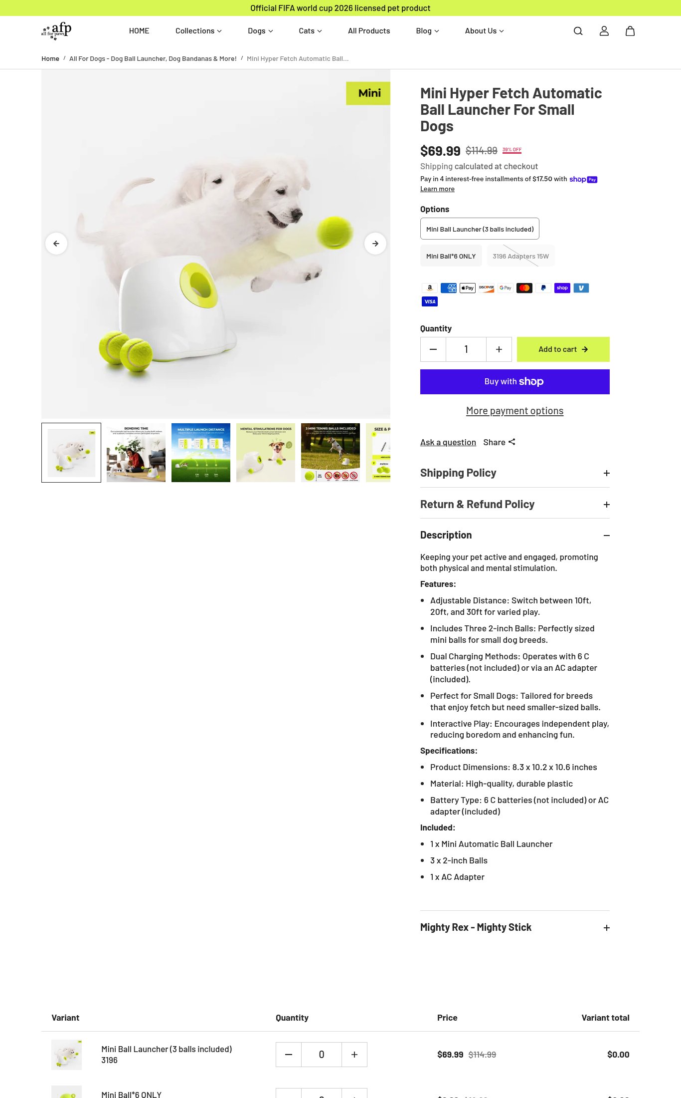 AFP (All For Paws) page