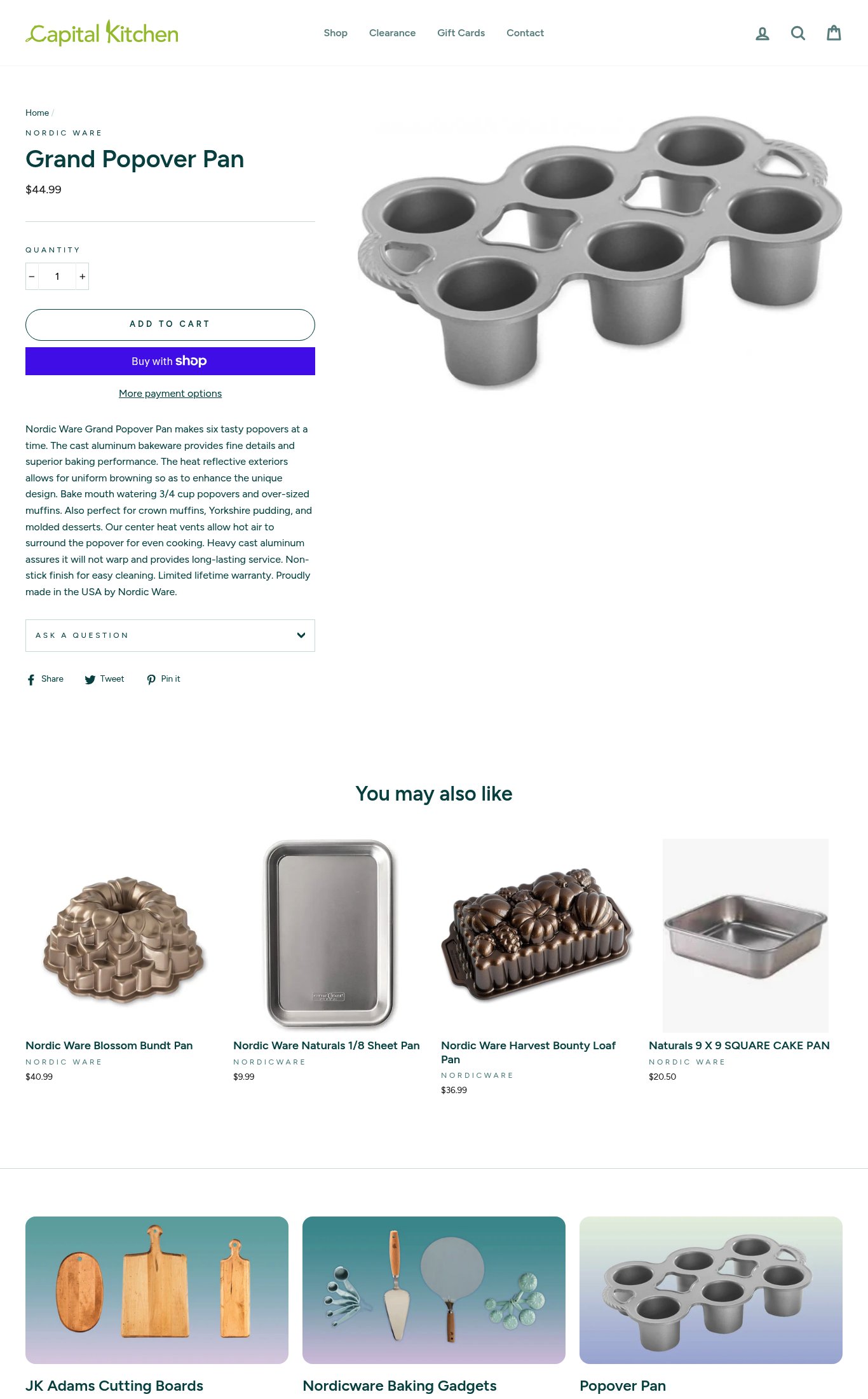Capital Kitchen page