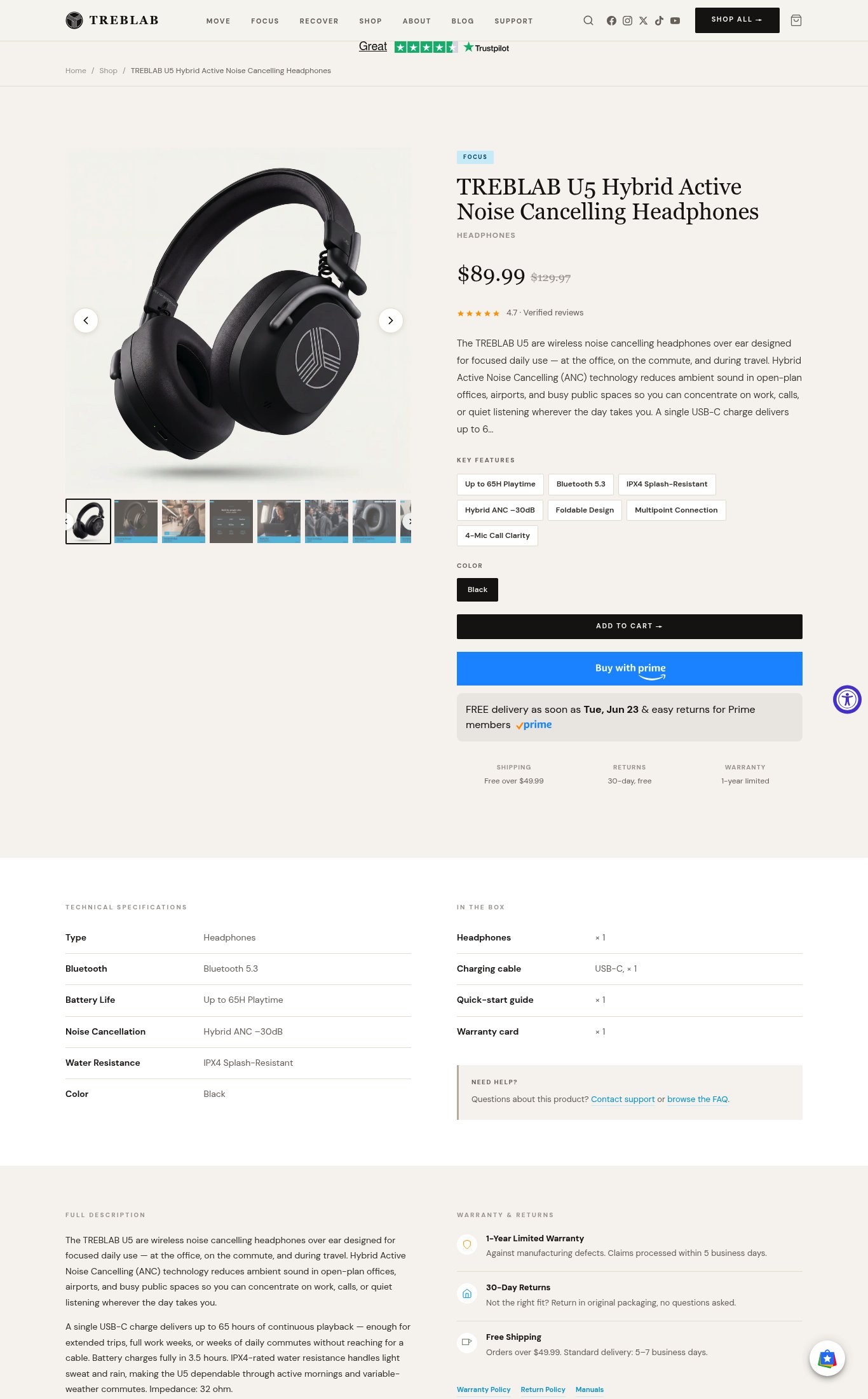 TREBLAB page