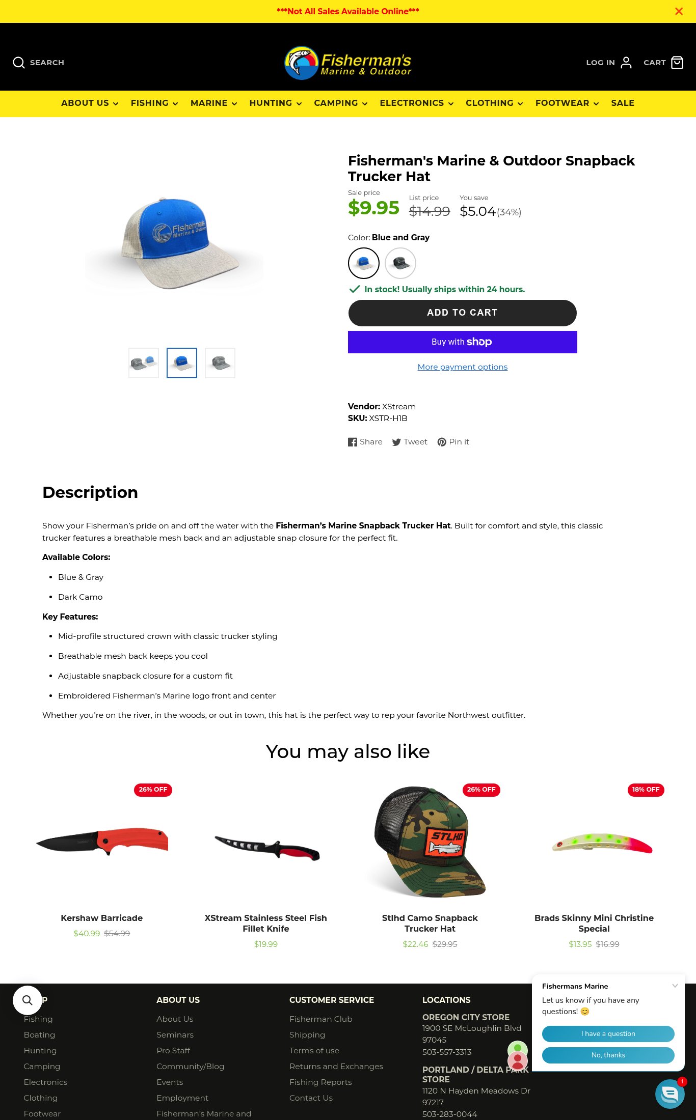 Fisherman's Marine & Outdoor page