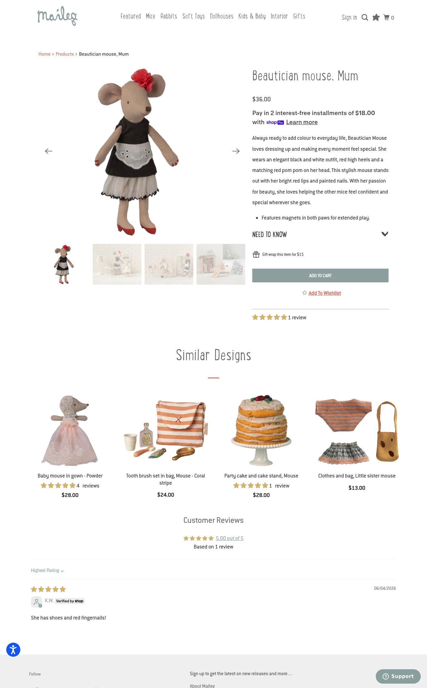 Maileg USA page