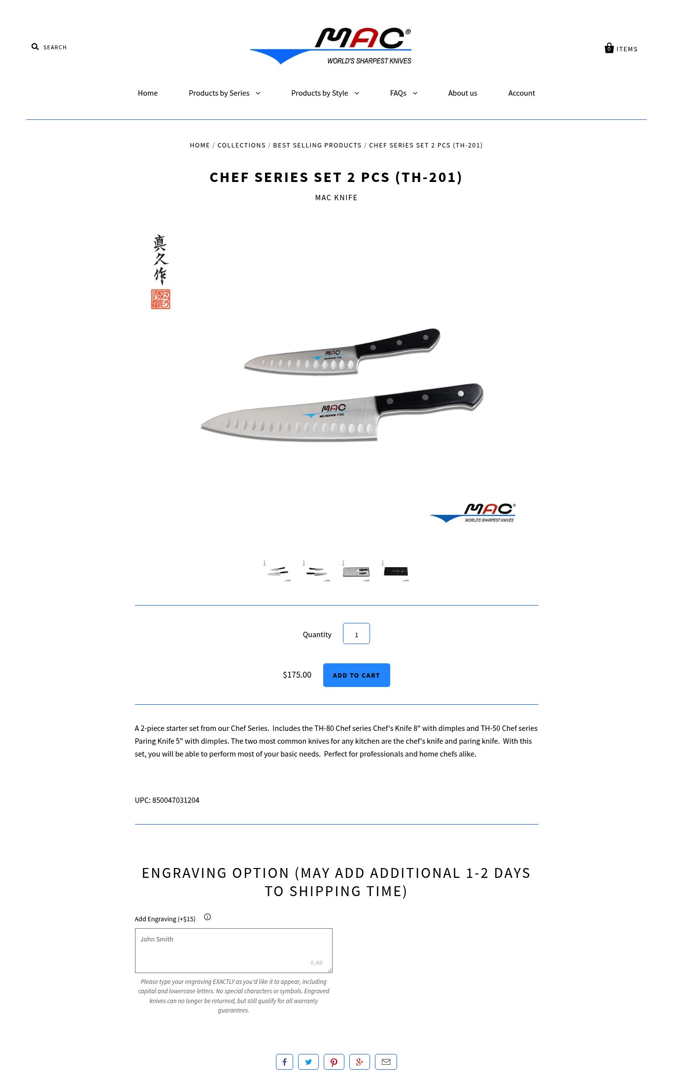 MAC Knife page