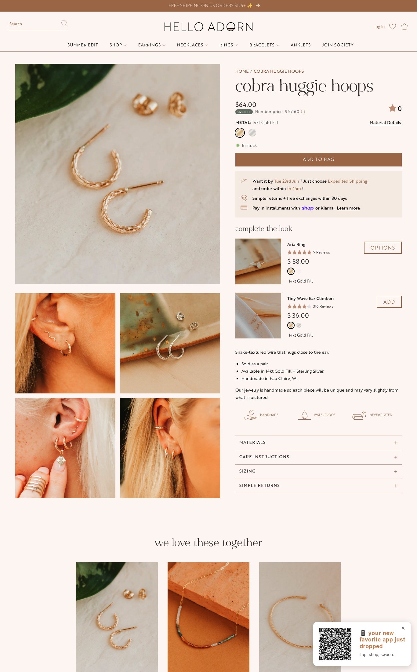 Hello Adorn page
