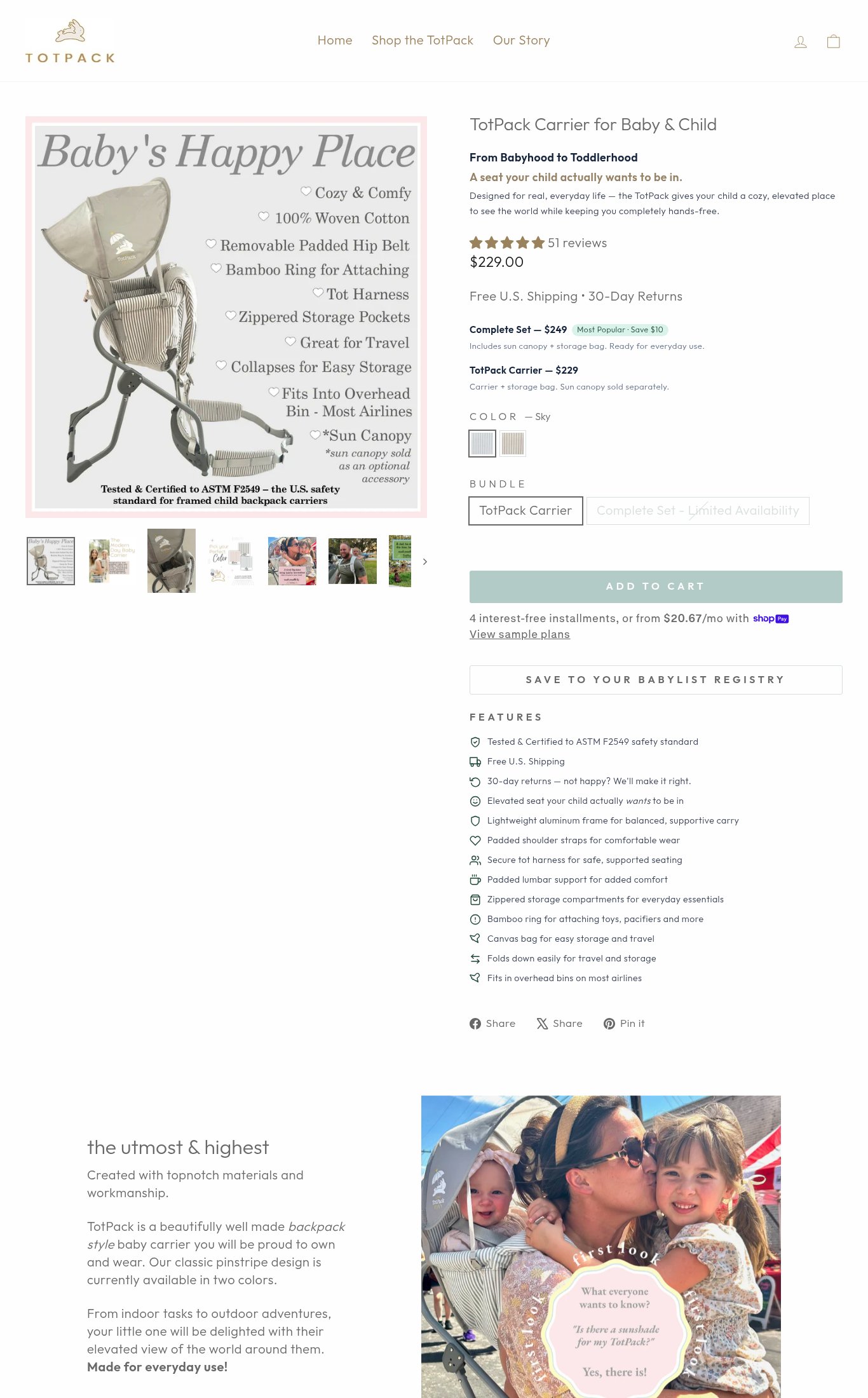 TheTotPack page