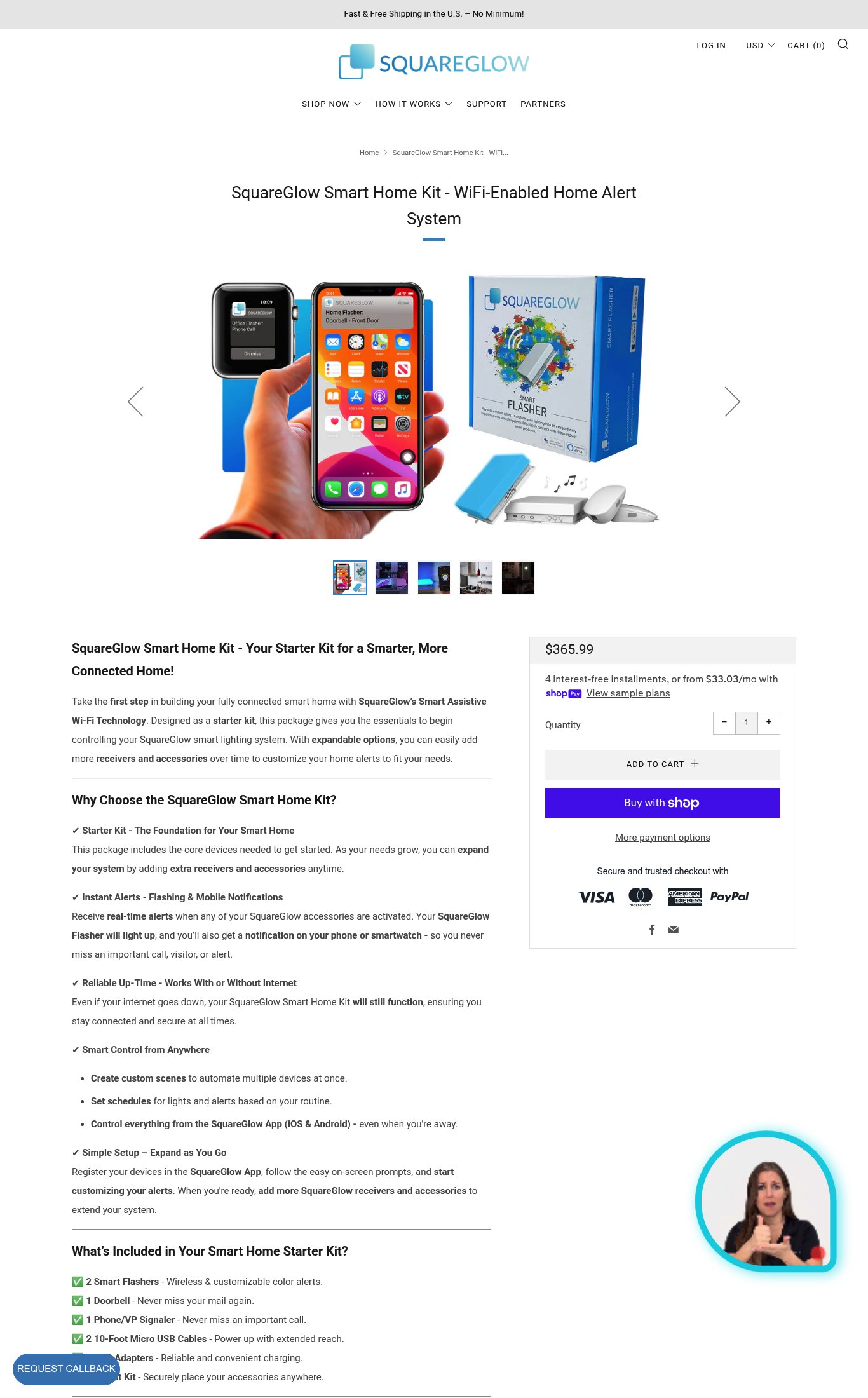 SquareGlow page