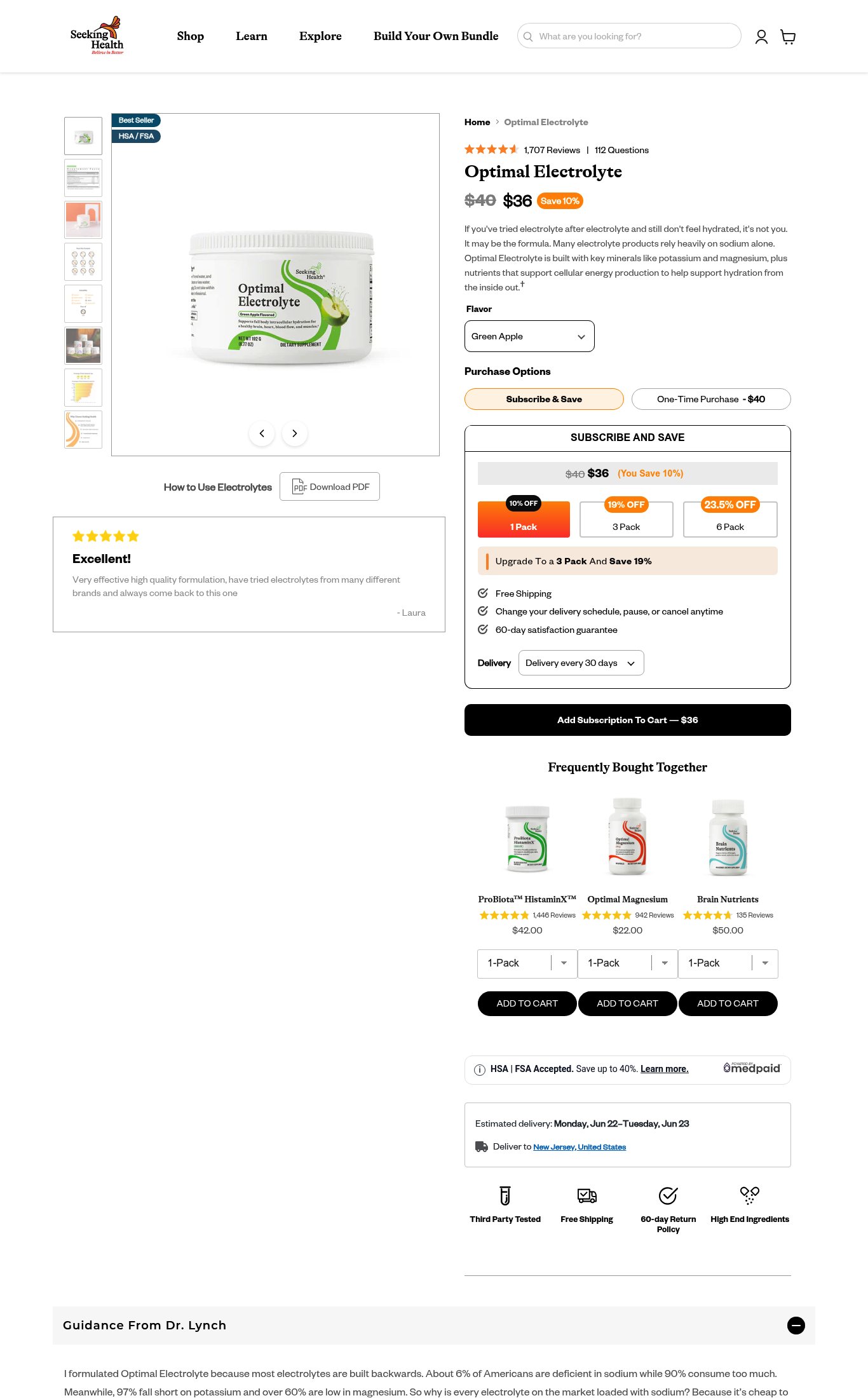 Seeking Health page