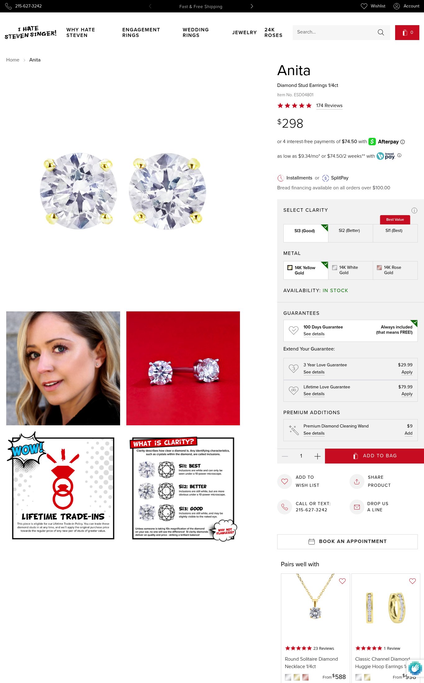 Steven Singer Jewelers page