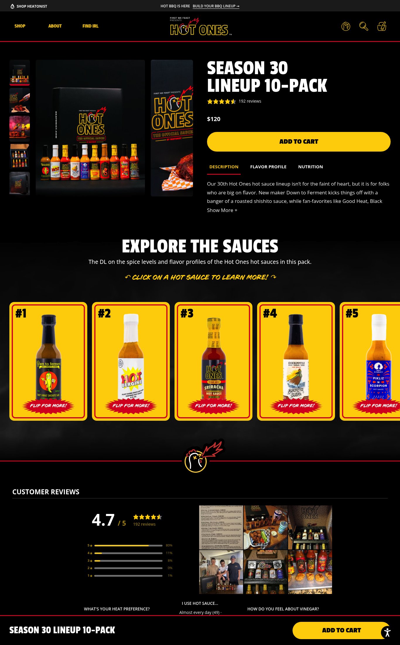 Hot Ones page