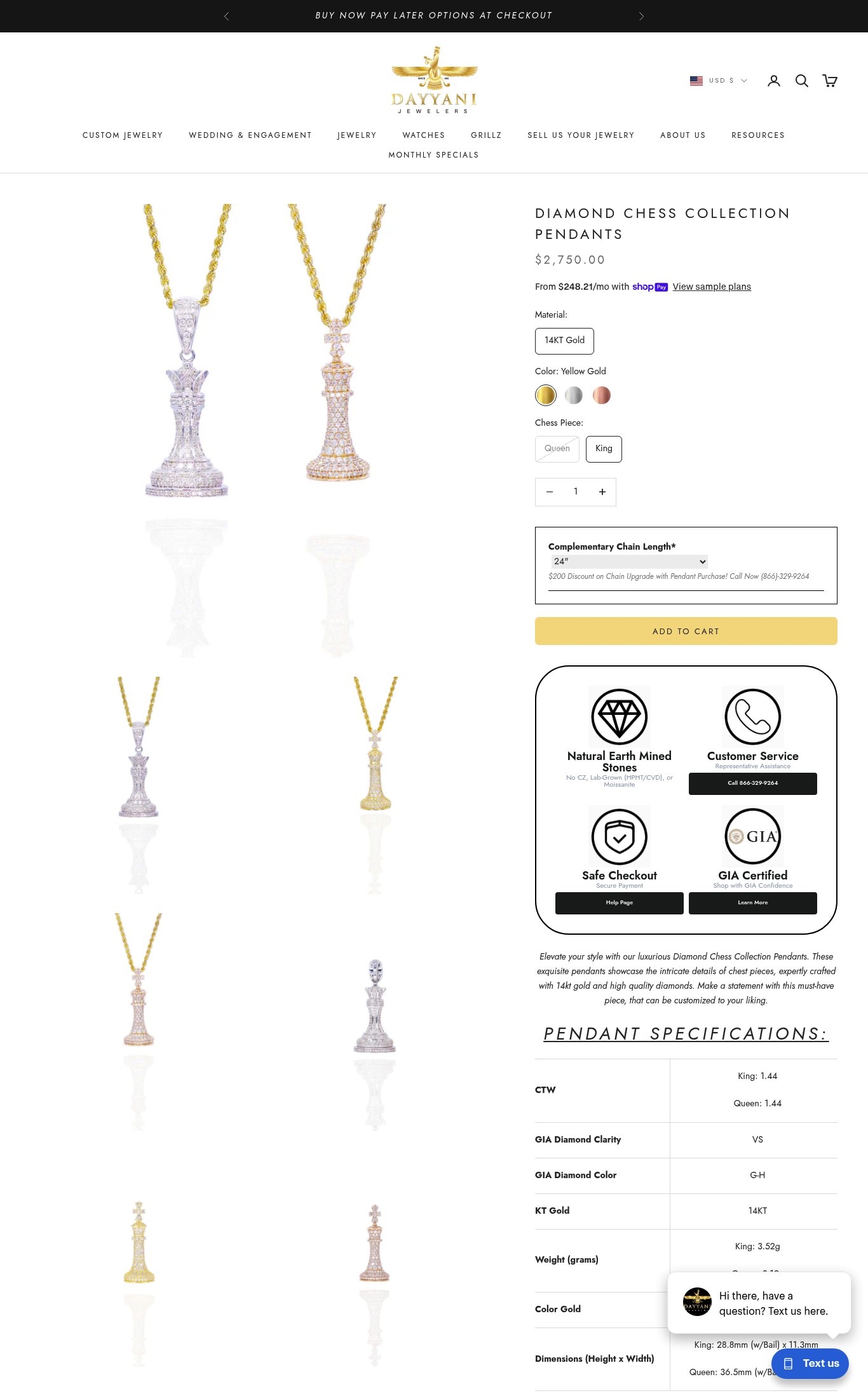 Dayyani Jewelers page