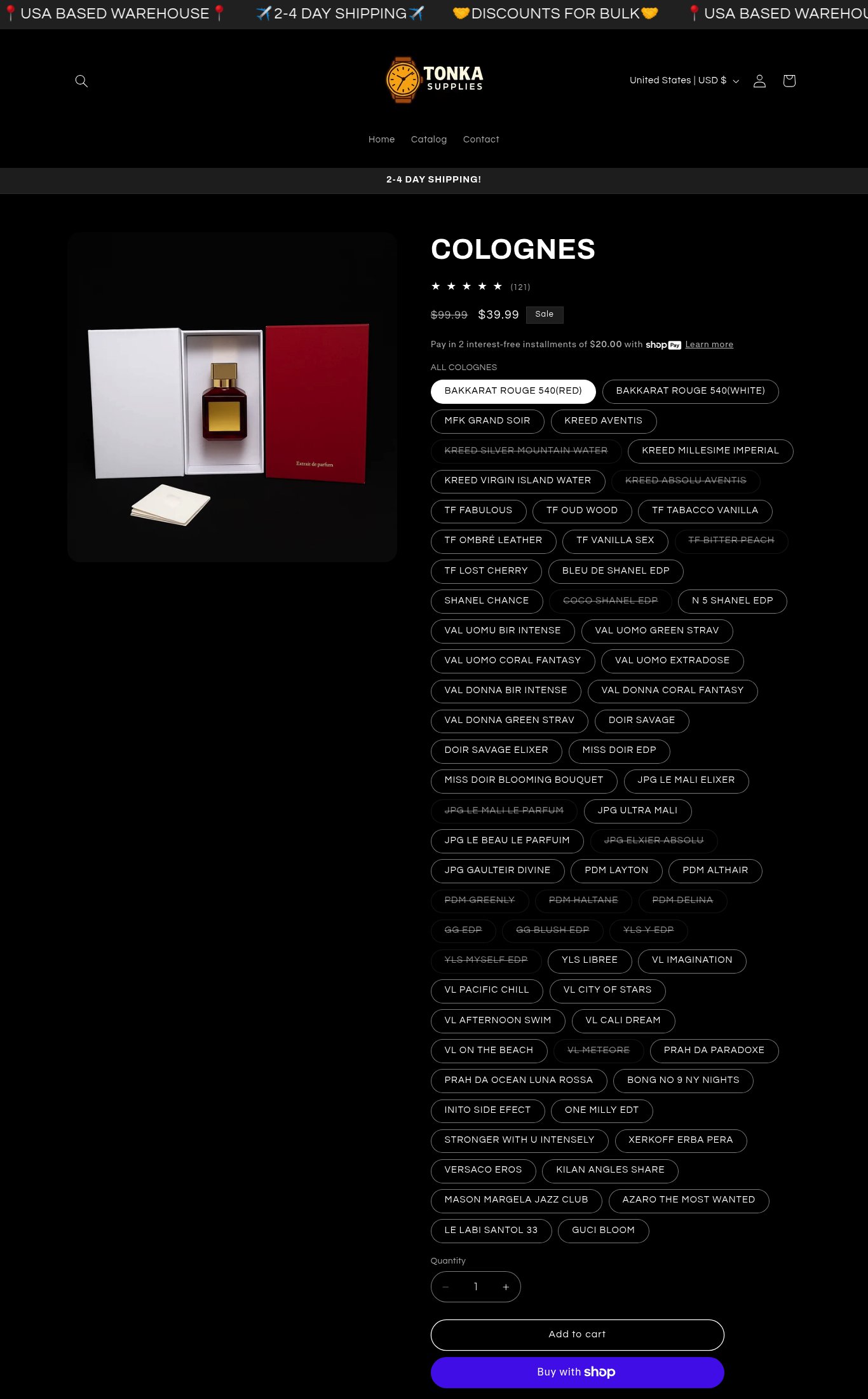 Tonka Supplies page