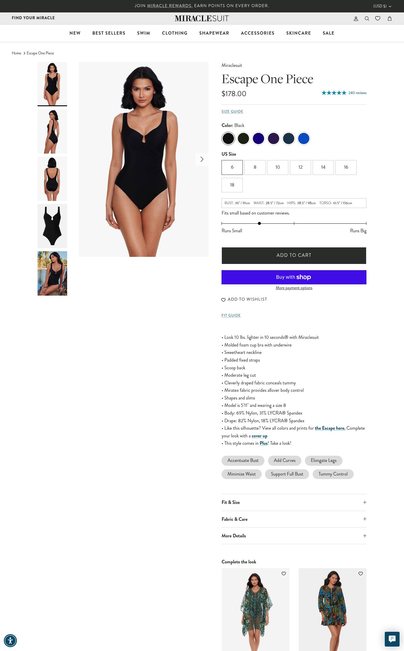 Miraclesuit page