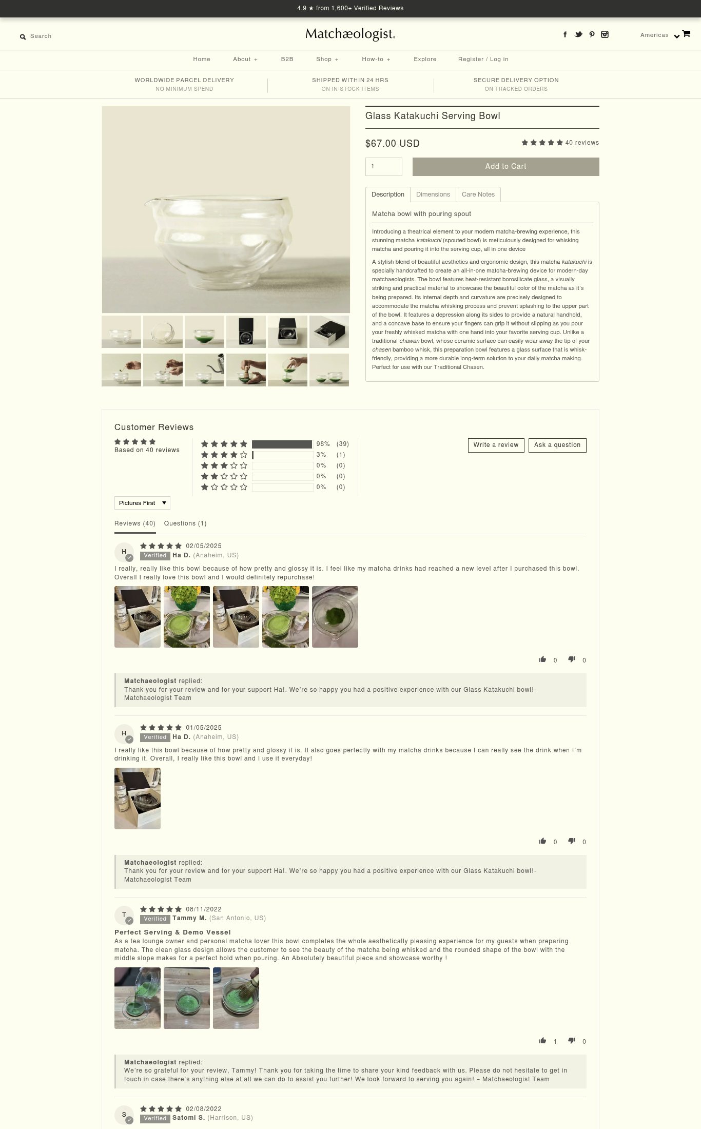 Matchaeologist USA page as we captured it
