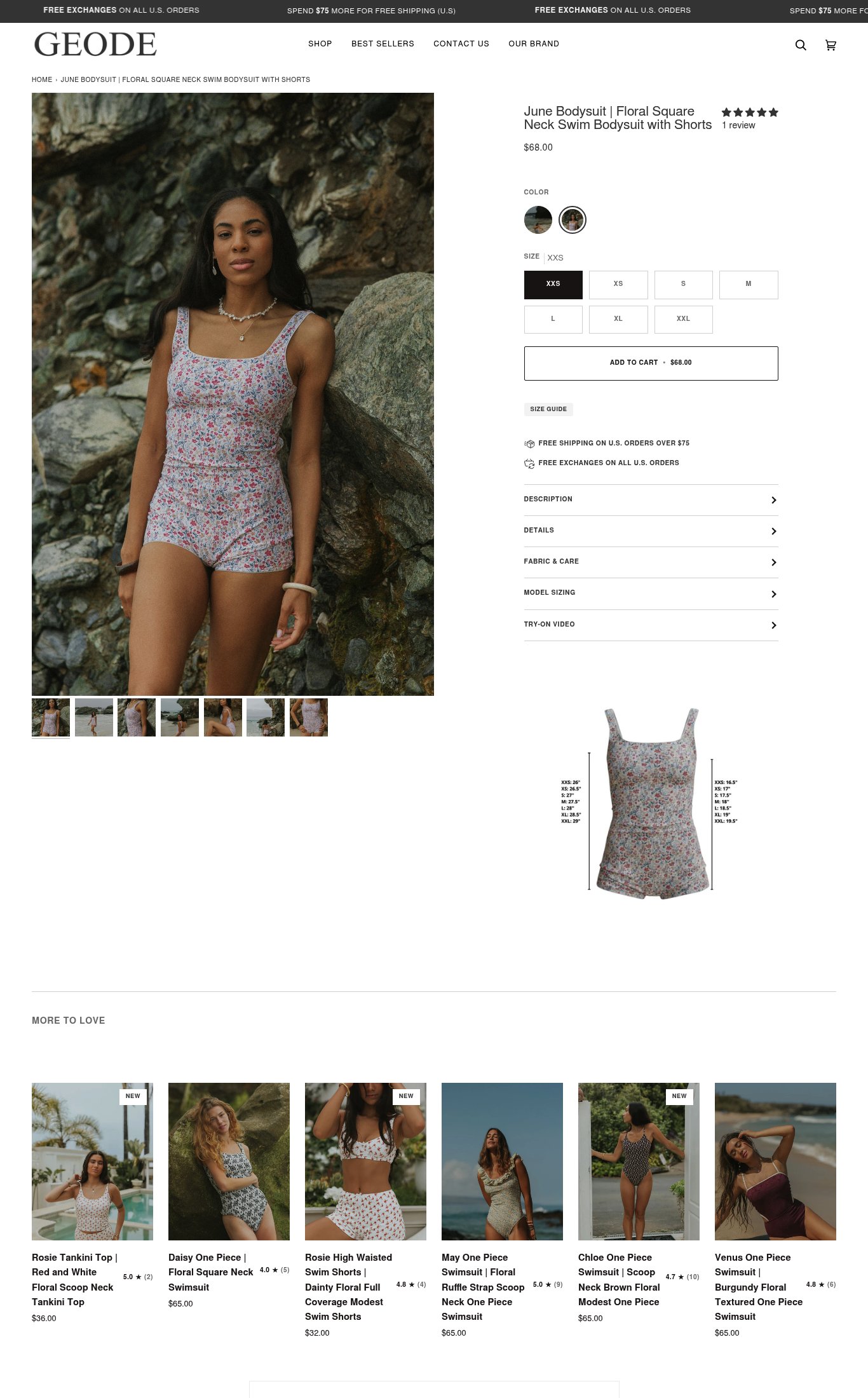 Geode Swimwear page