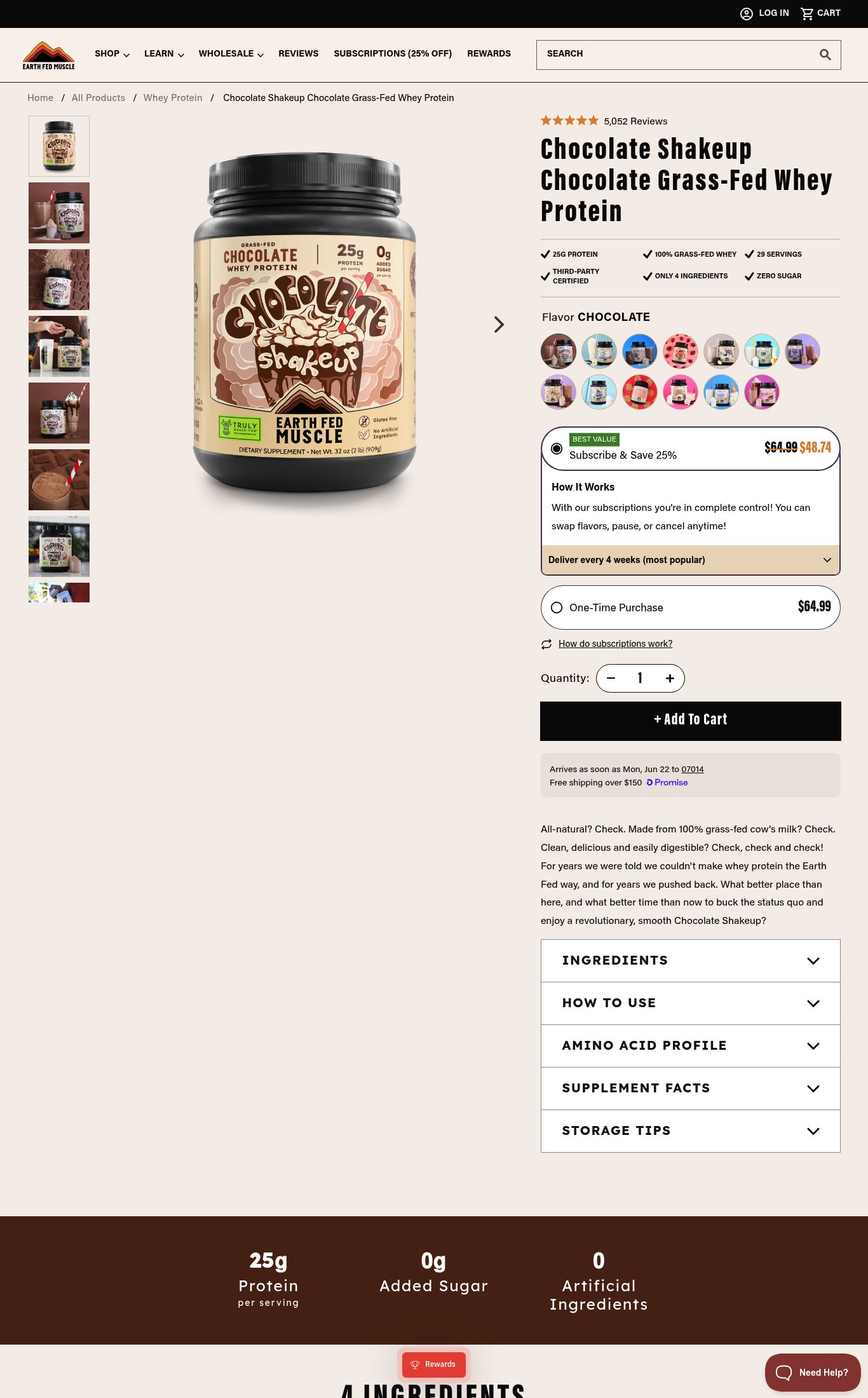 Earth Fed Muscle page