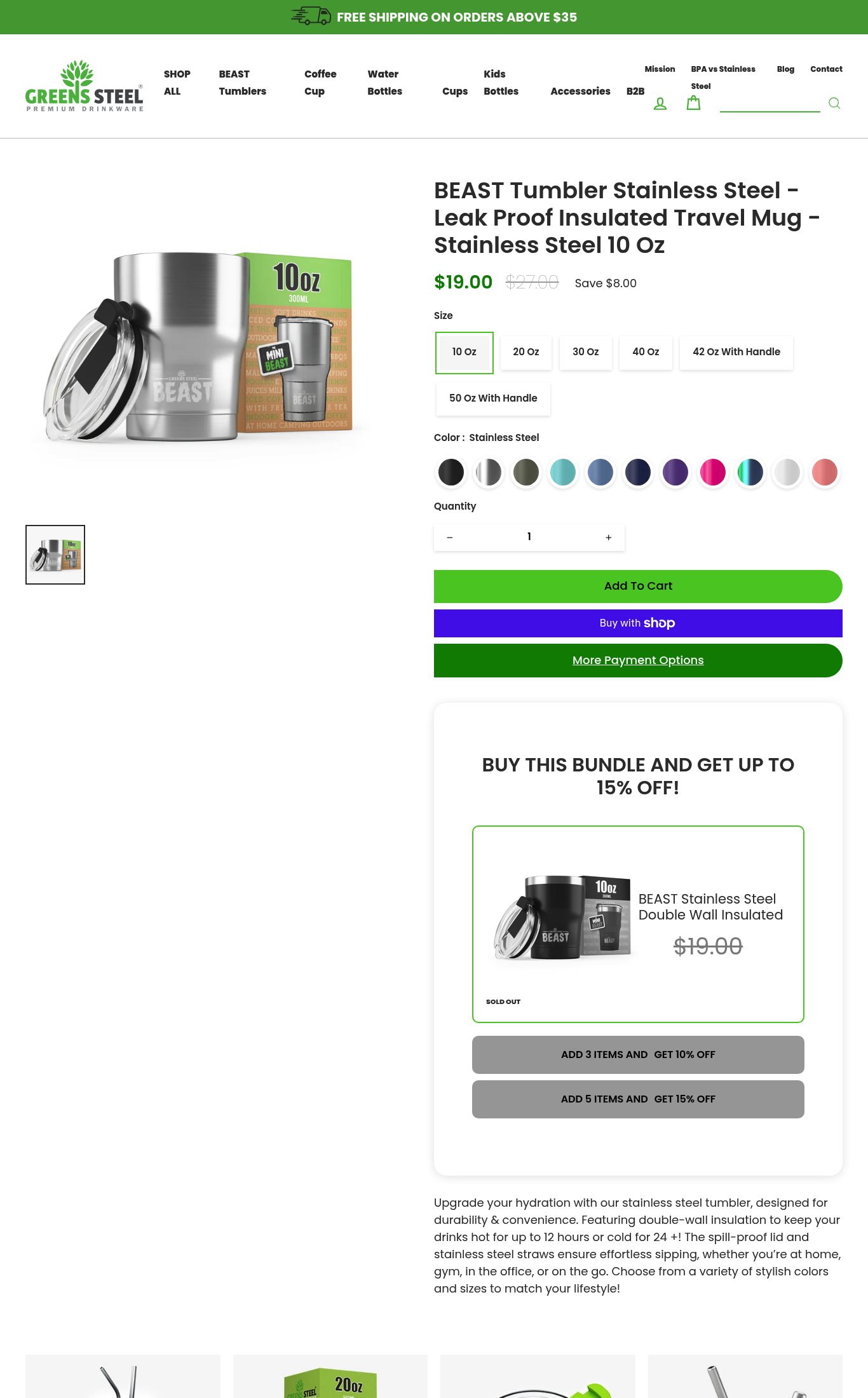 Greens Steel page
