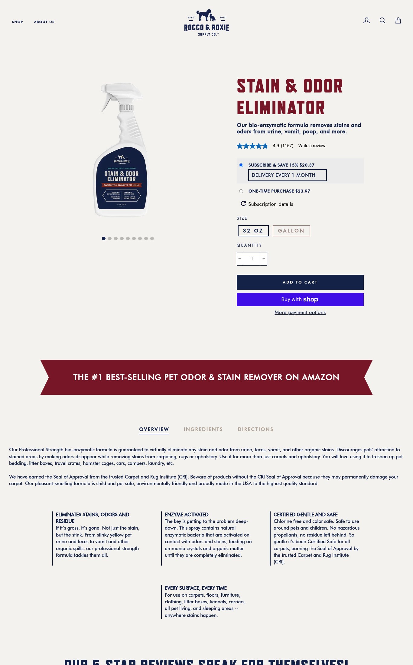 Rocco & Roxie Supply Co. page