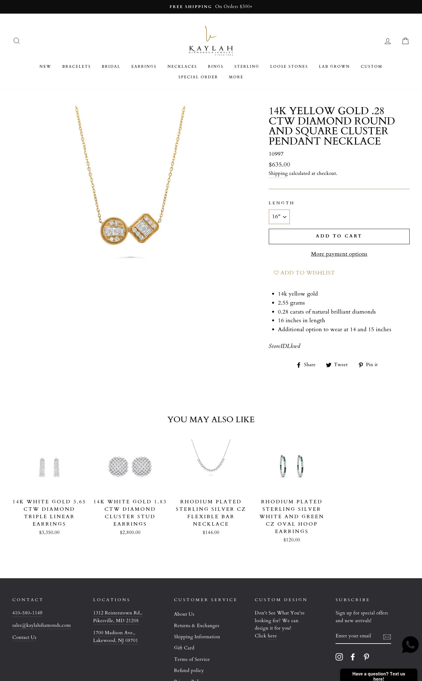 Kaylah Diamonds & Jewelry page