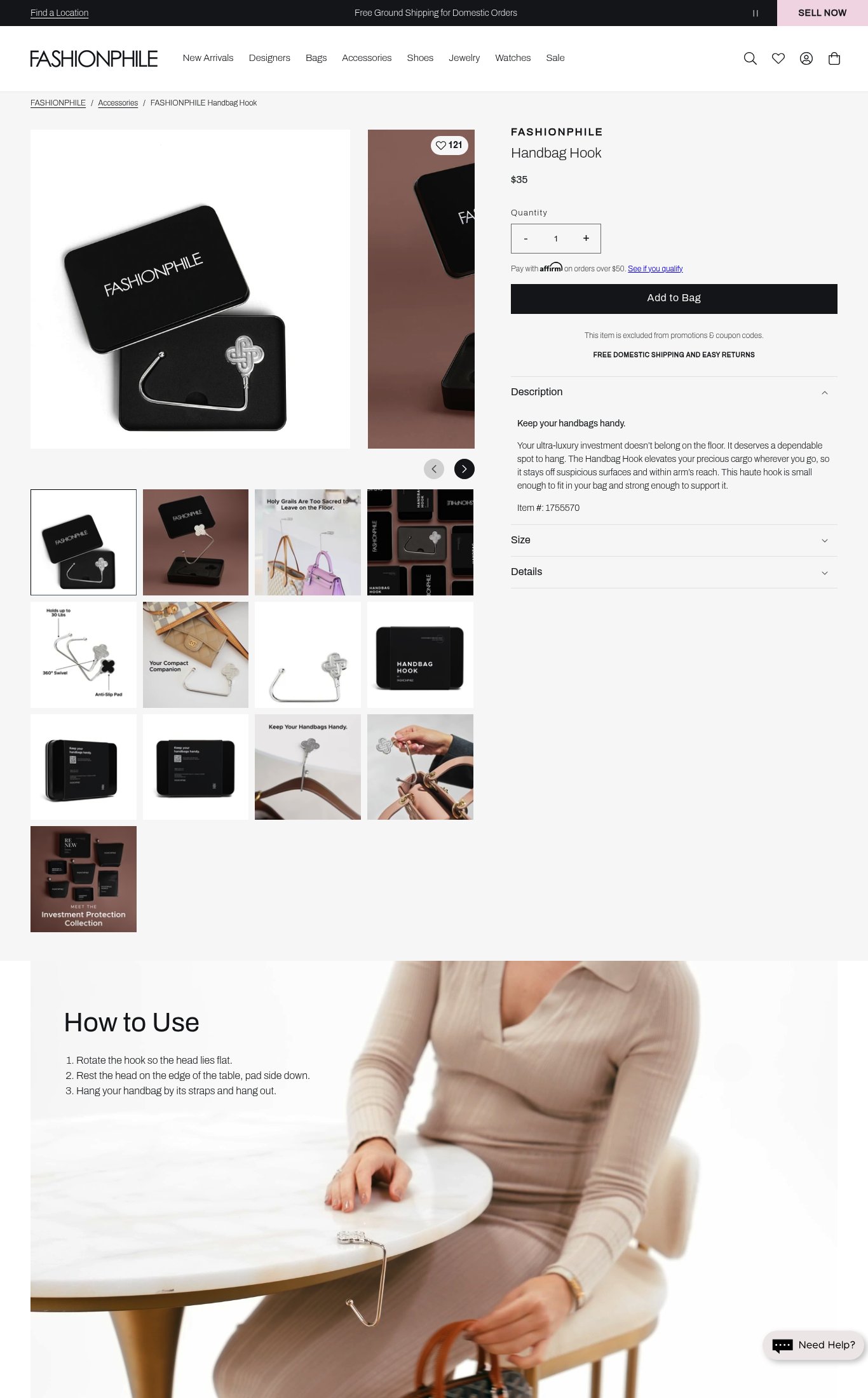 FASHIONPHILE page