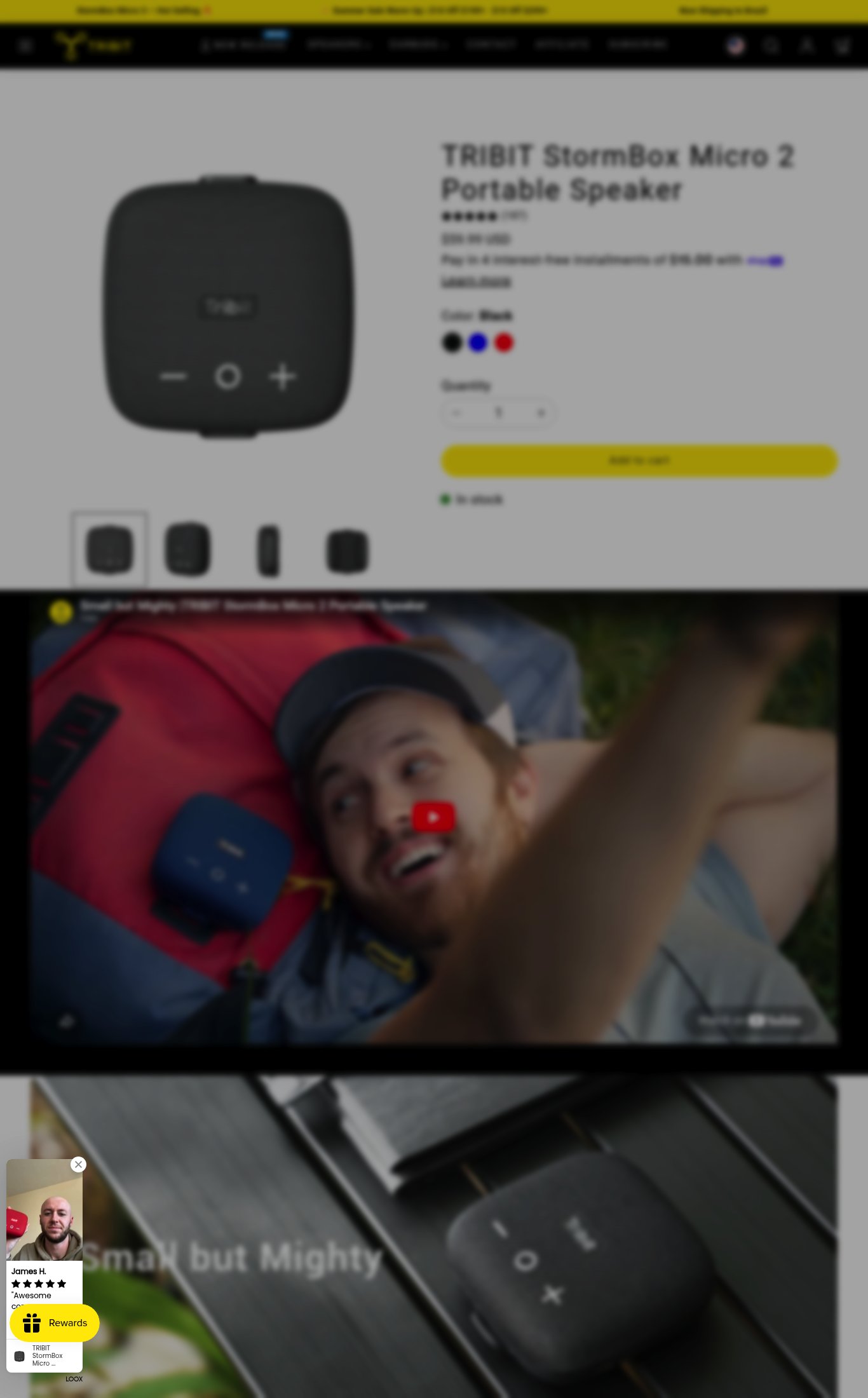 Tribit page