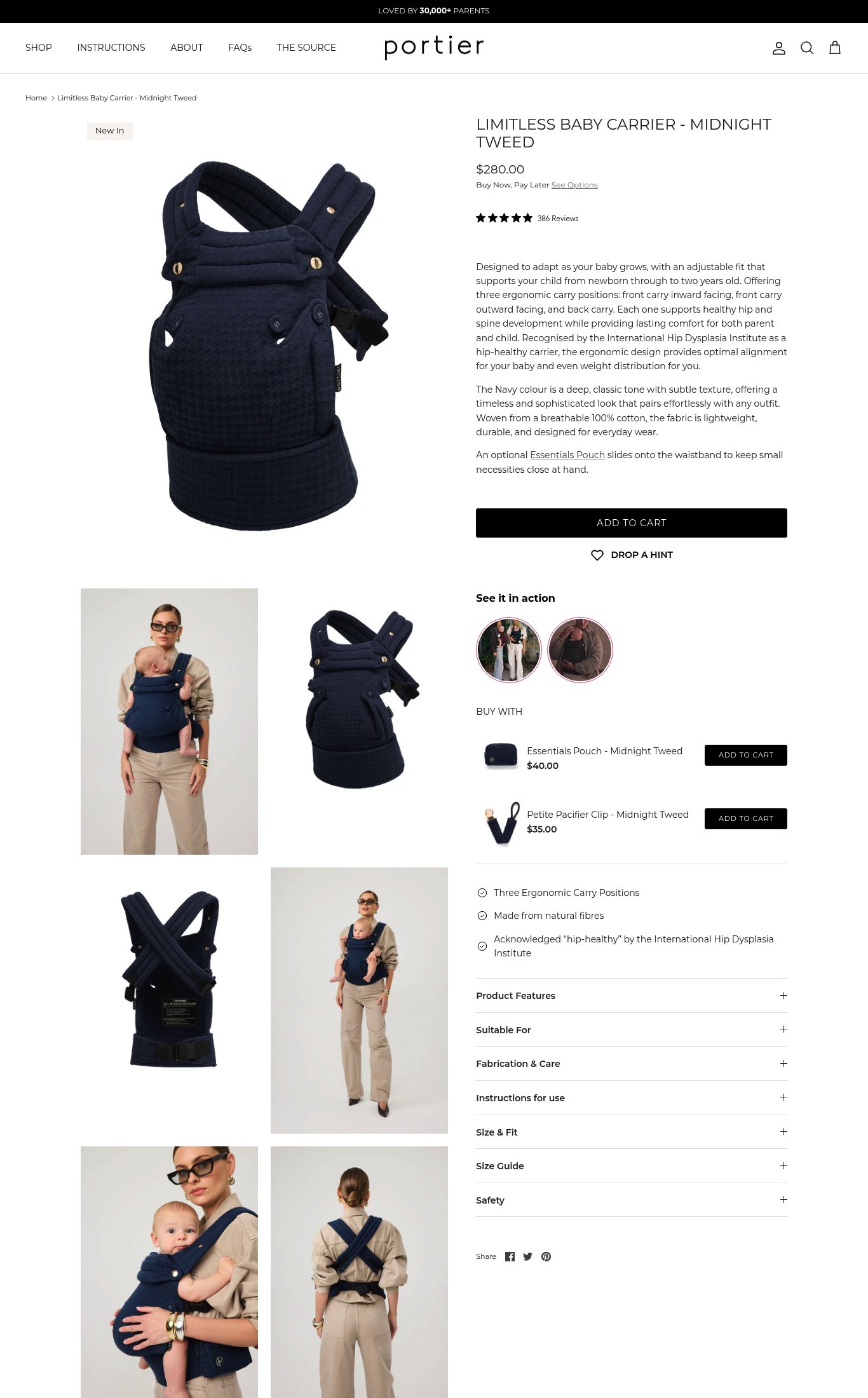 Portier USA page