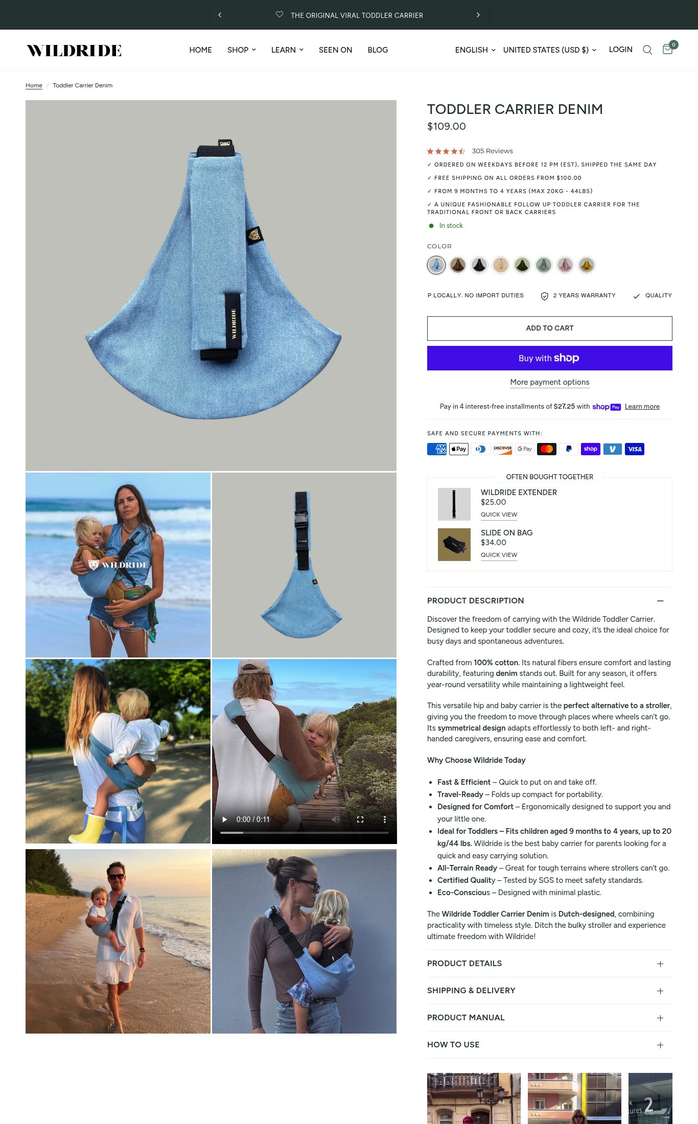 Wildride USA page