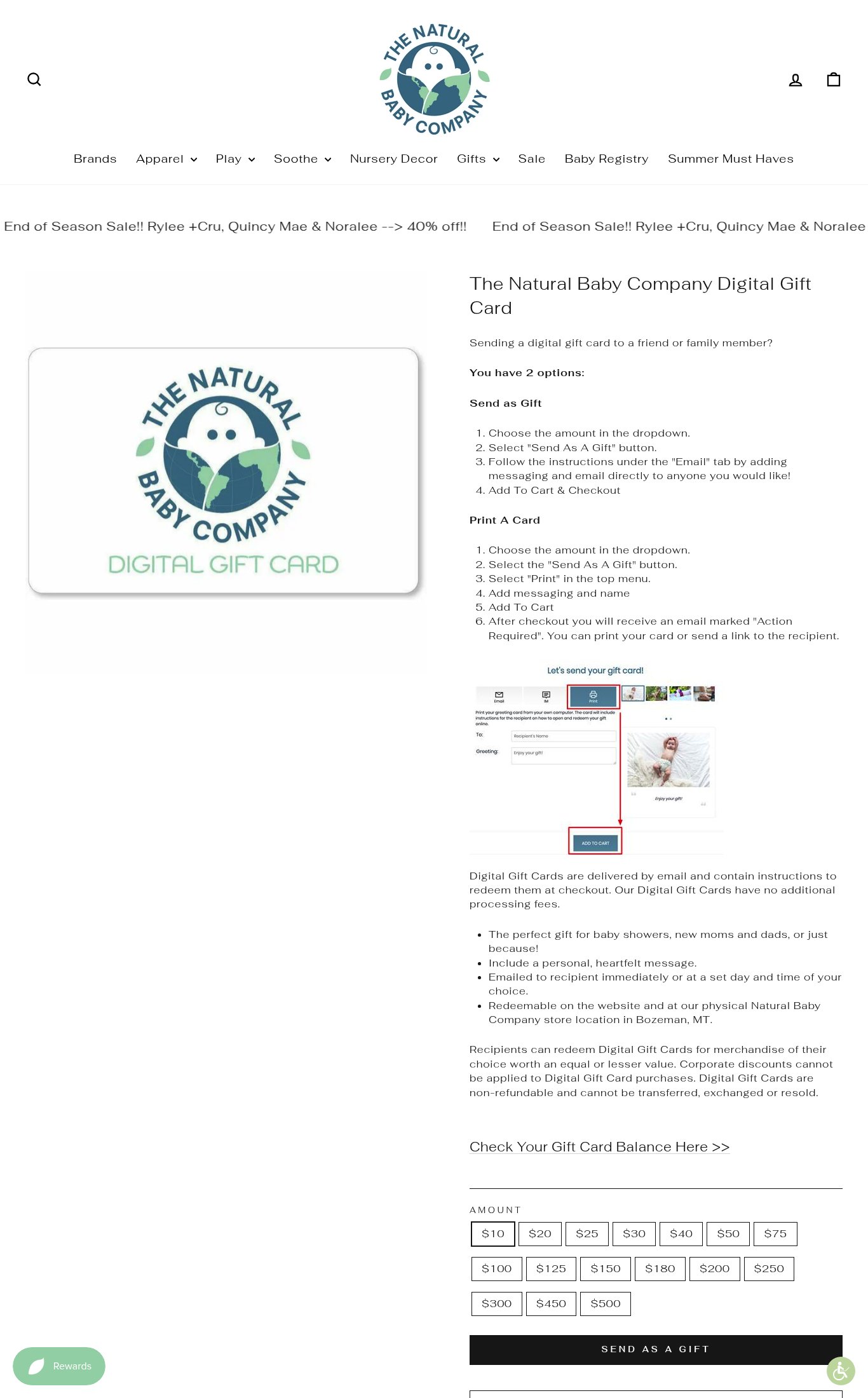 The Natural Baby Company page