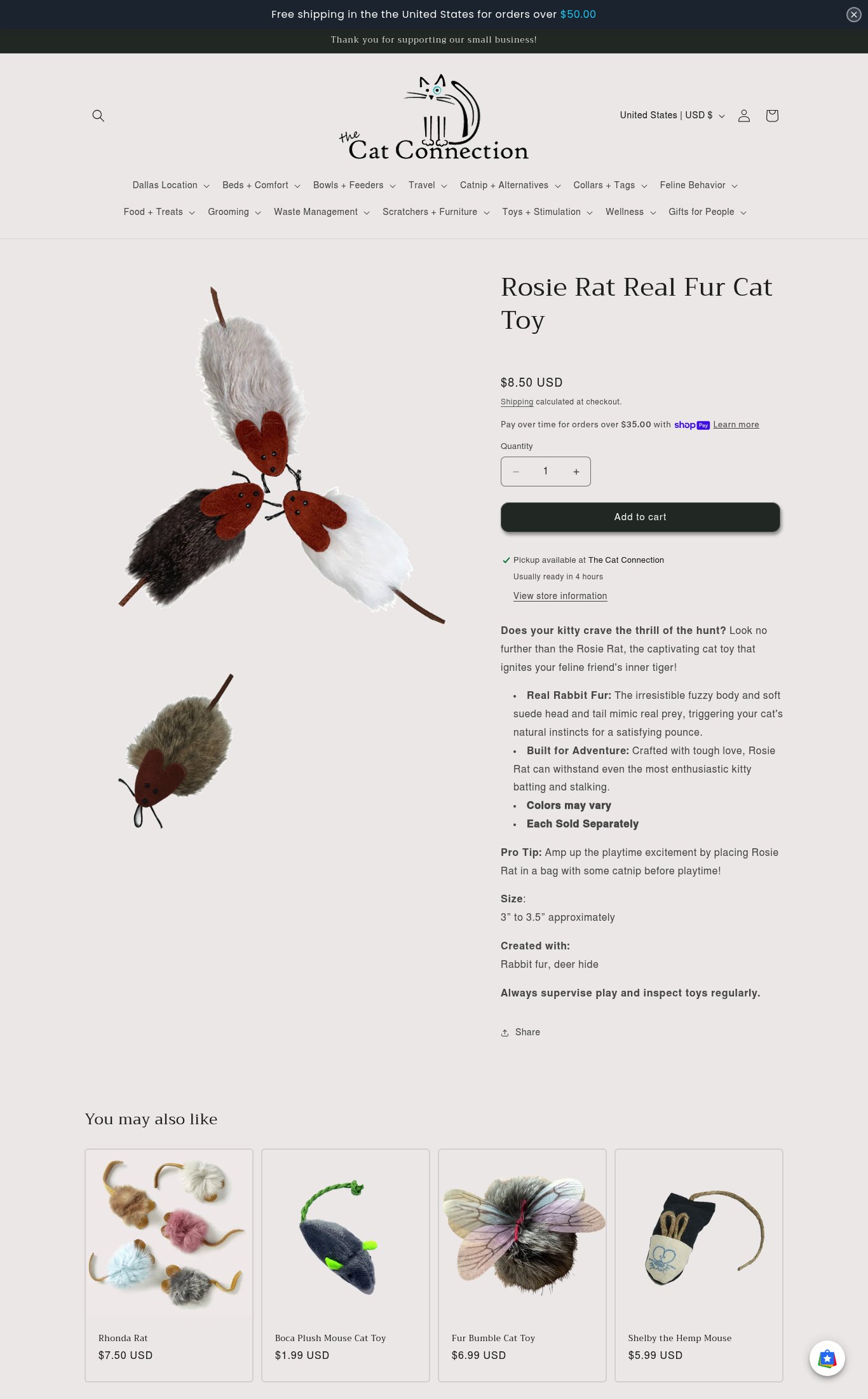 The Cat Connection page