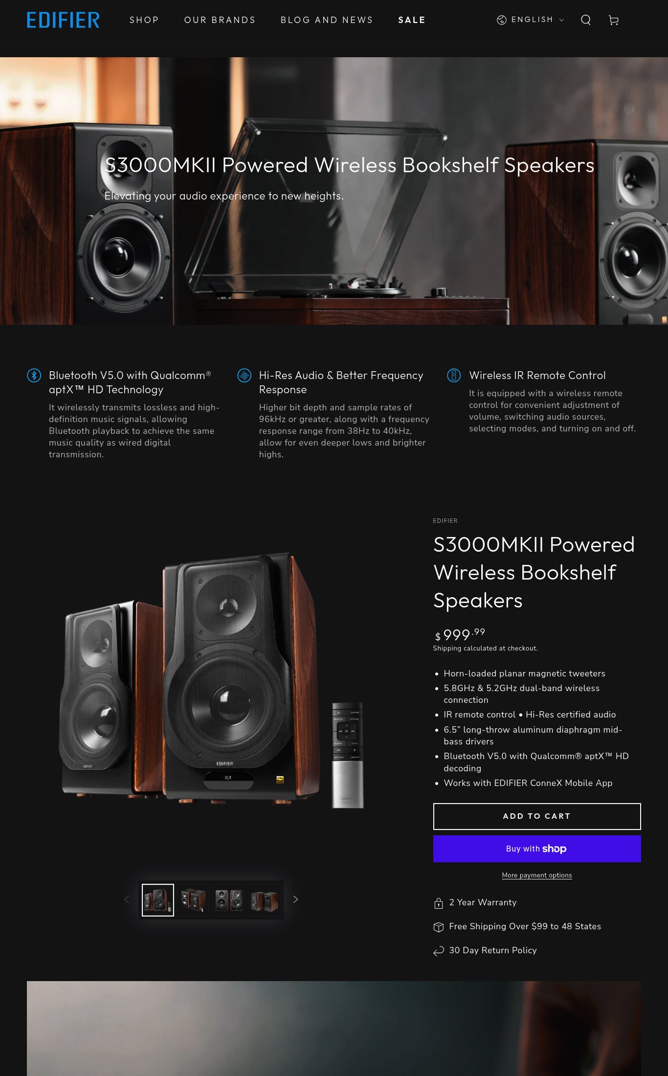 Edifier USA page
